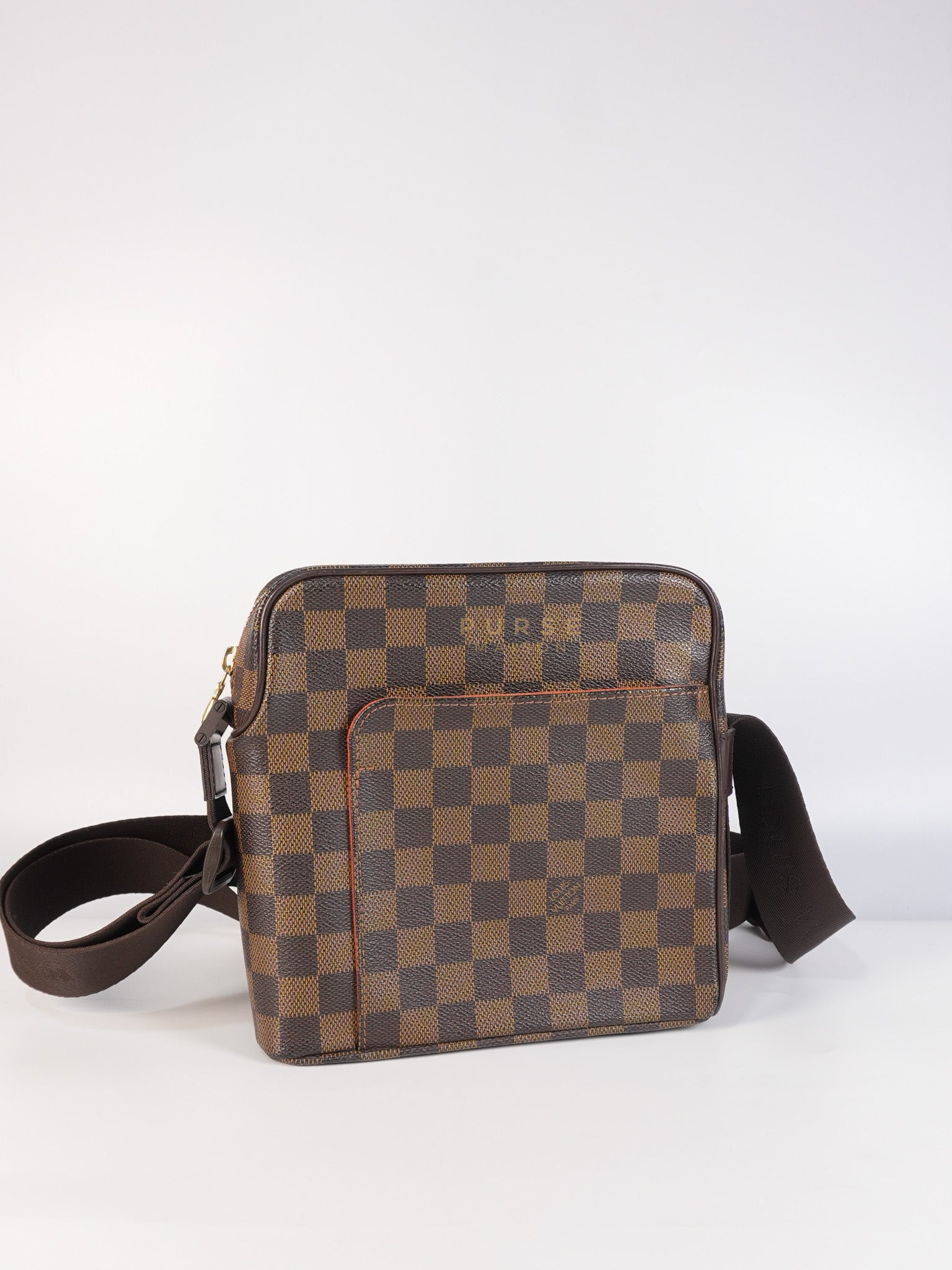 Olav PM Messenger Bag Damier Ebene Canvas | Purse Maison Luxury Bags Shop