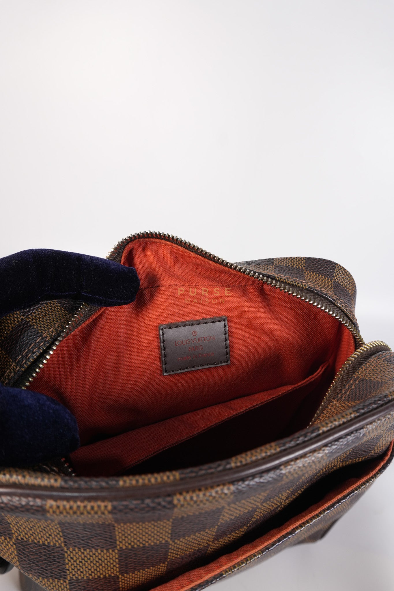 Olav PM Messenger Bag Damier Ebene Canvas | Purse Maison Luxury Bags Shop