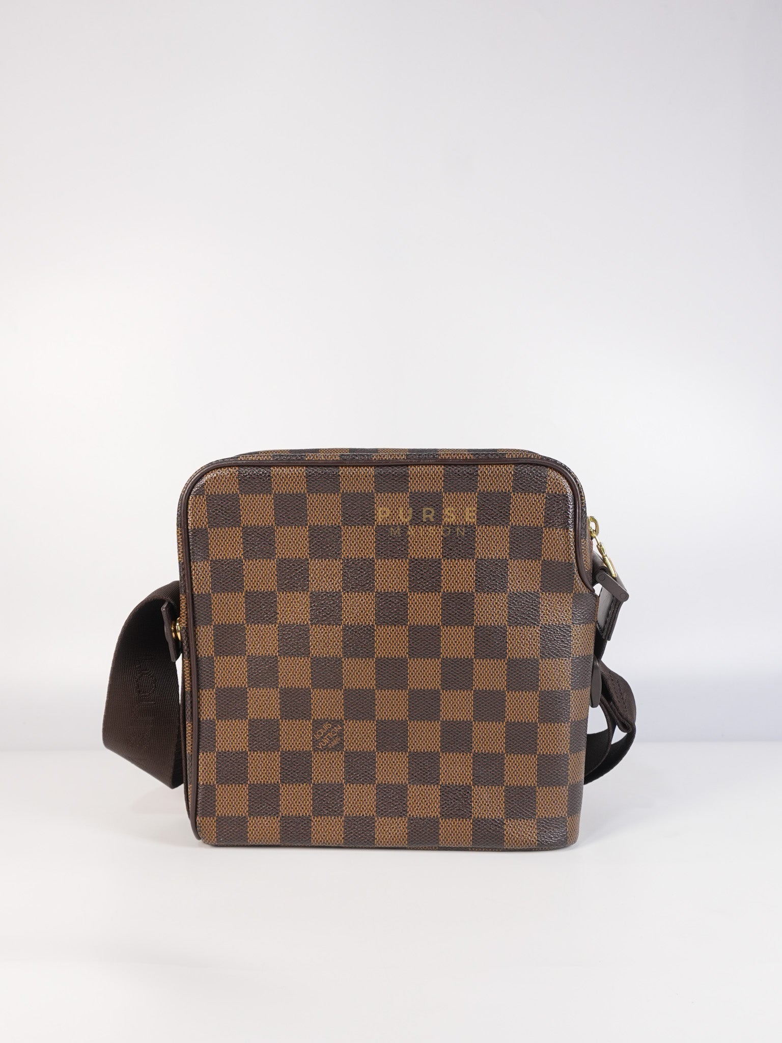 Olav PM Messenger Bag Damier Ebene Canvas | Purse Maison Luxury Bags Shop