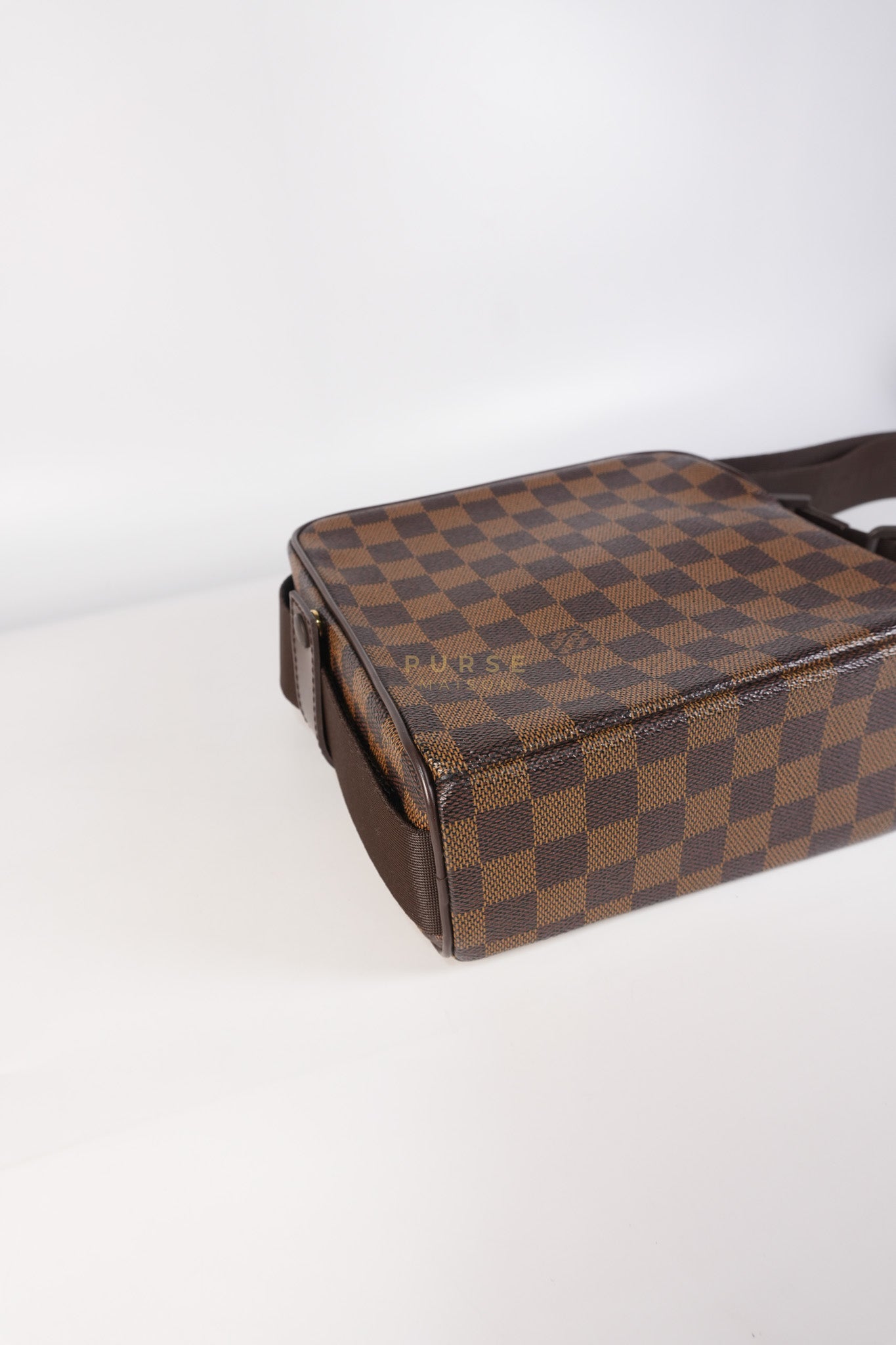 Olav PM Messenger Bag Damier Ebene Canvas | Purse Maison Luxury Bags Shop