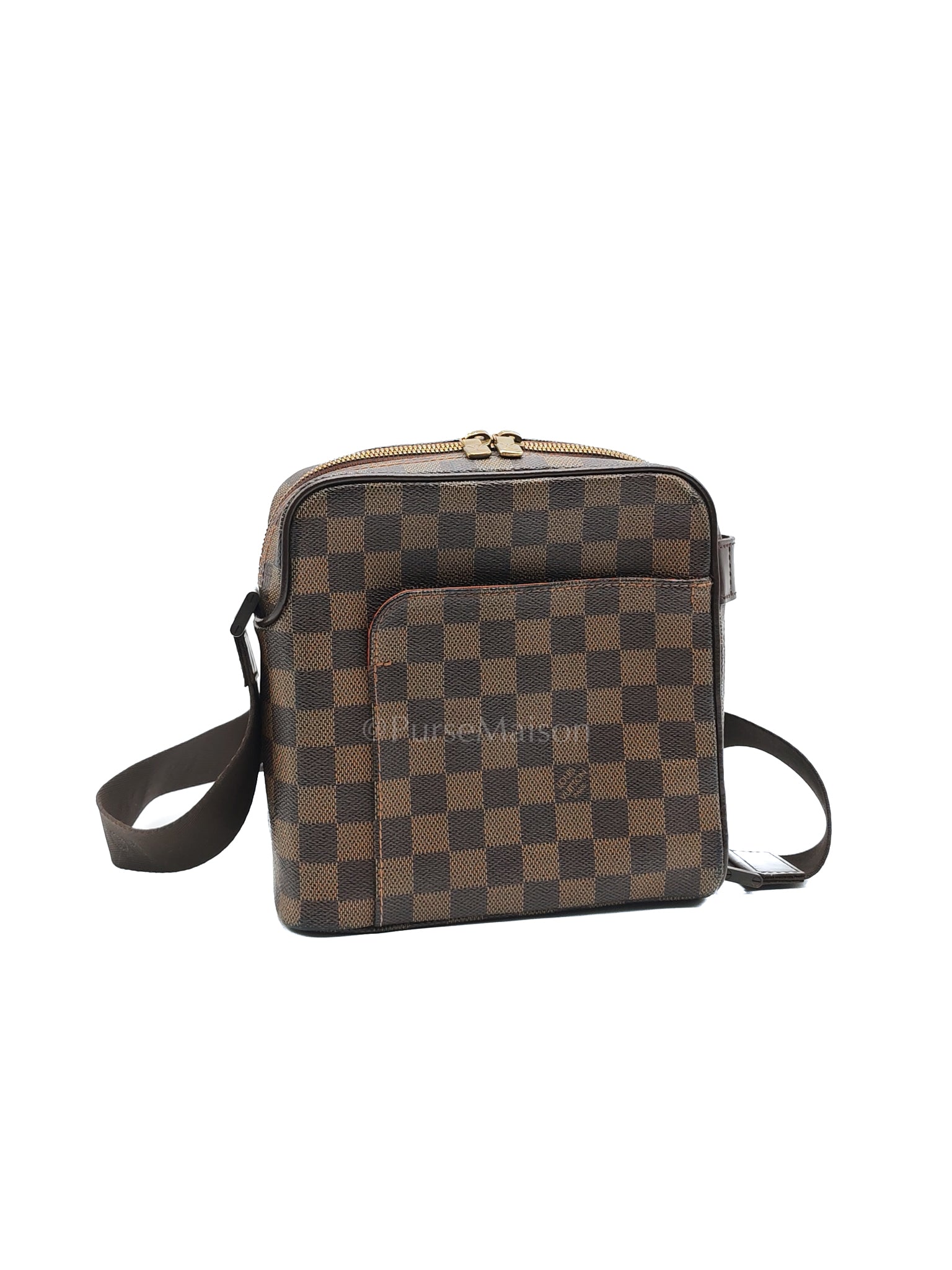 Olav Vintage Messenger Bag in Damier Ebene Canvas (Date Code: MI0024) | Purse Maison Luxury Bags Shop