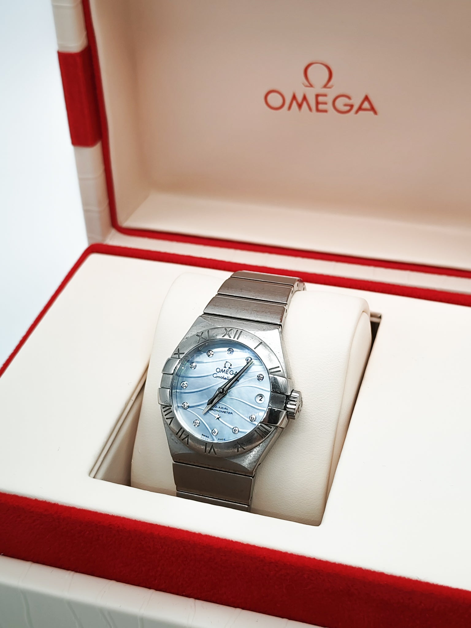 Omega Constellations 27mm Steel on Steel Ladies Watch (Reference Number: 12310272057001) | Purse Maison Luxury Bags Shop