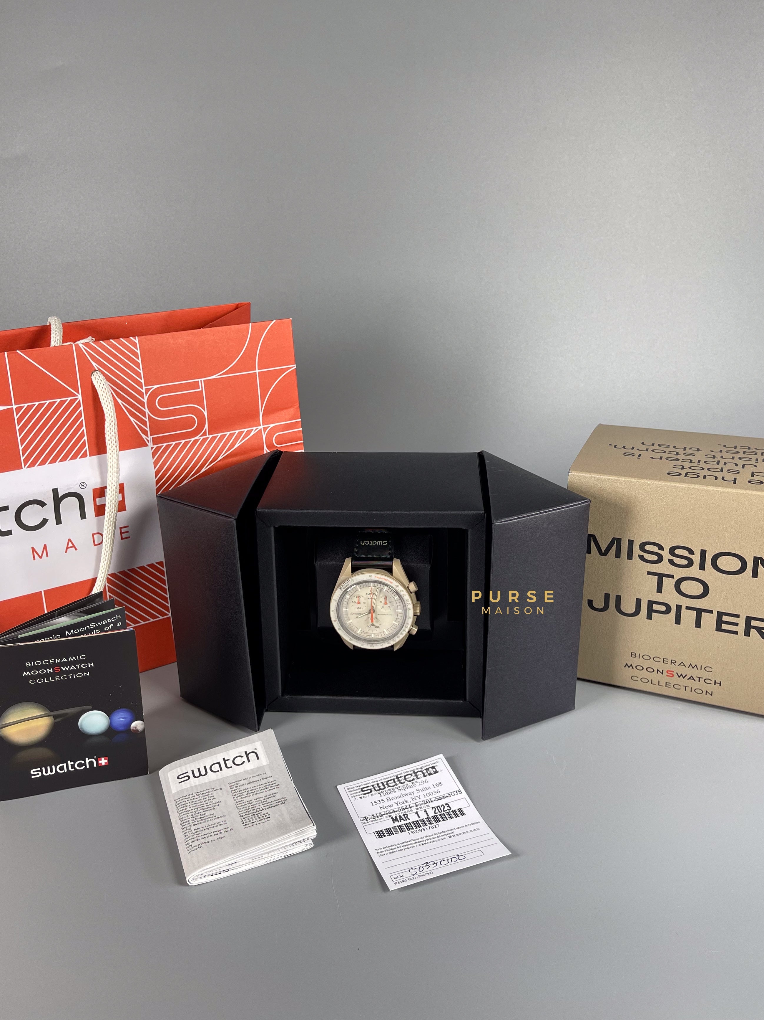 Omega x Swatch Bioceramic MoonSwatch Collection Mission to Jupiter | Purse Maison Luxury Bags Shop