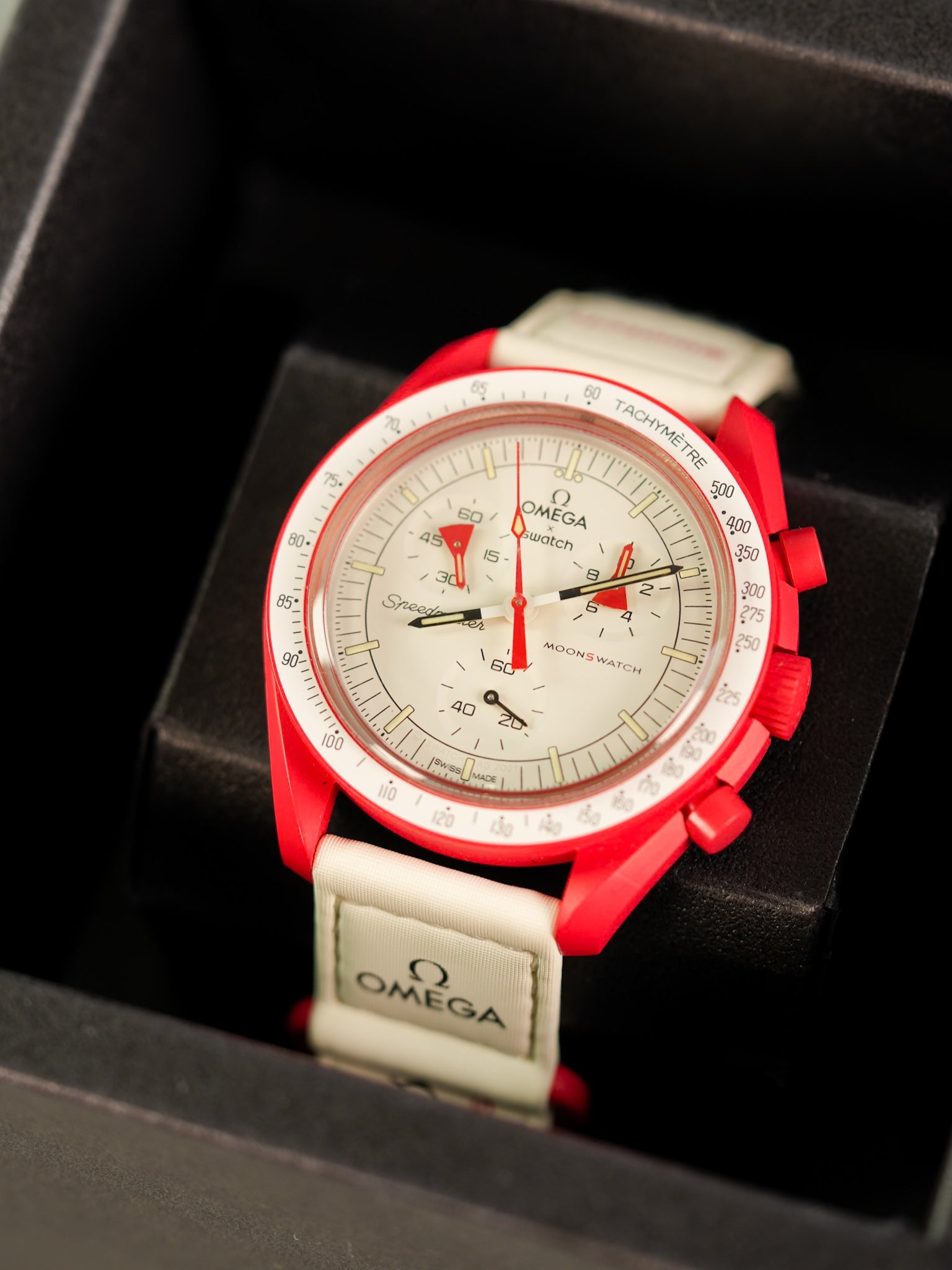 極美品 OMEGA X Swatch MISSION TO MARS Swatch x Omega Bioceramic Moonswatch Mission to Mars