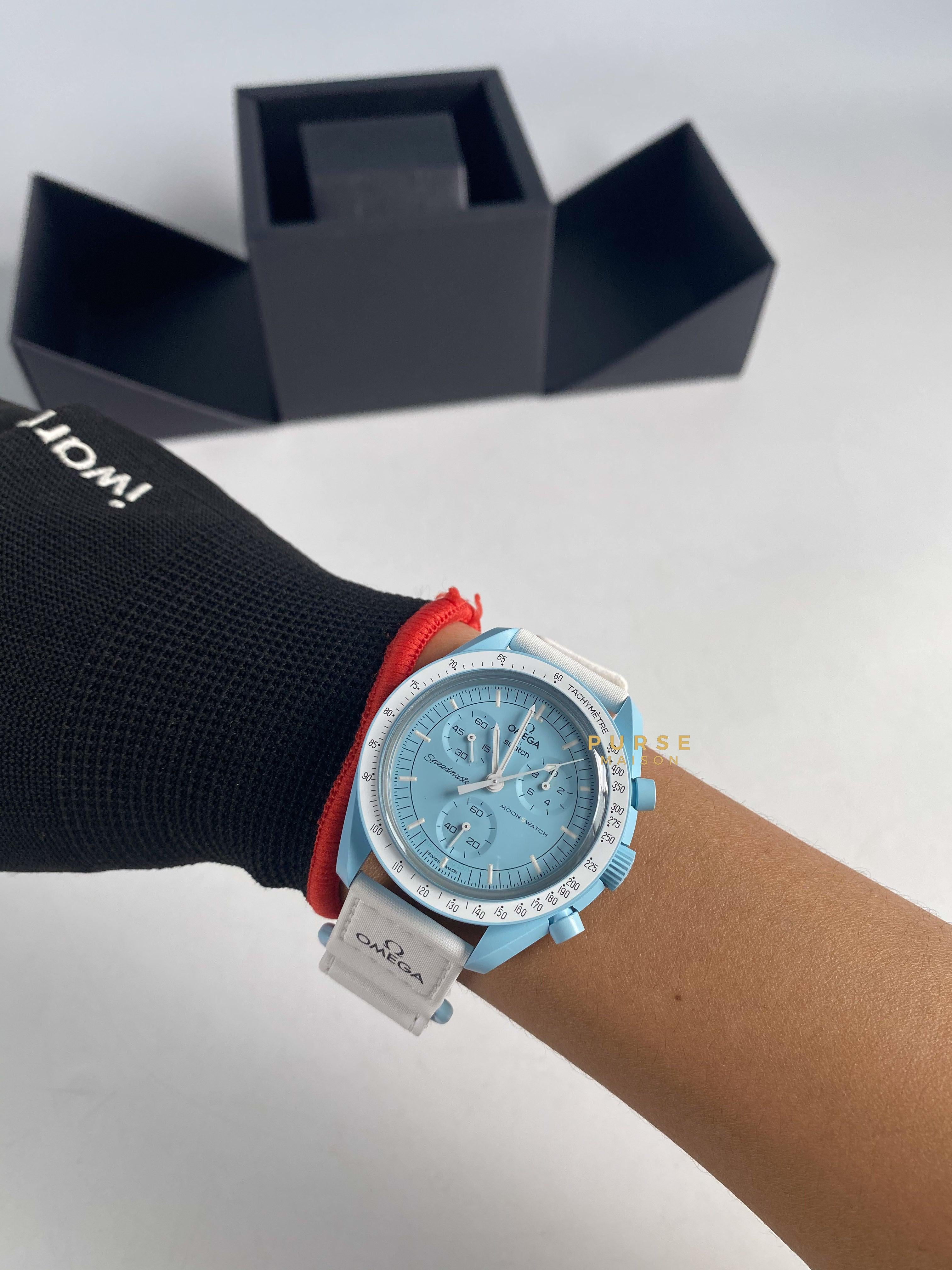 Omega x Swatch Bioceramic MoonSwatch Collection Mission to Uranus | Purse Maison Luxury Bags Shop