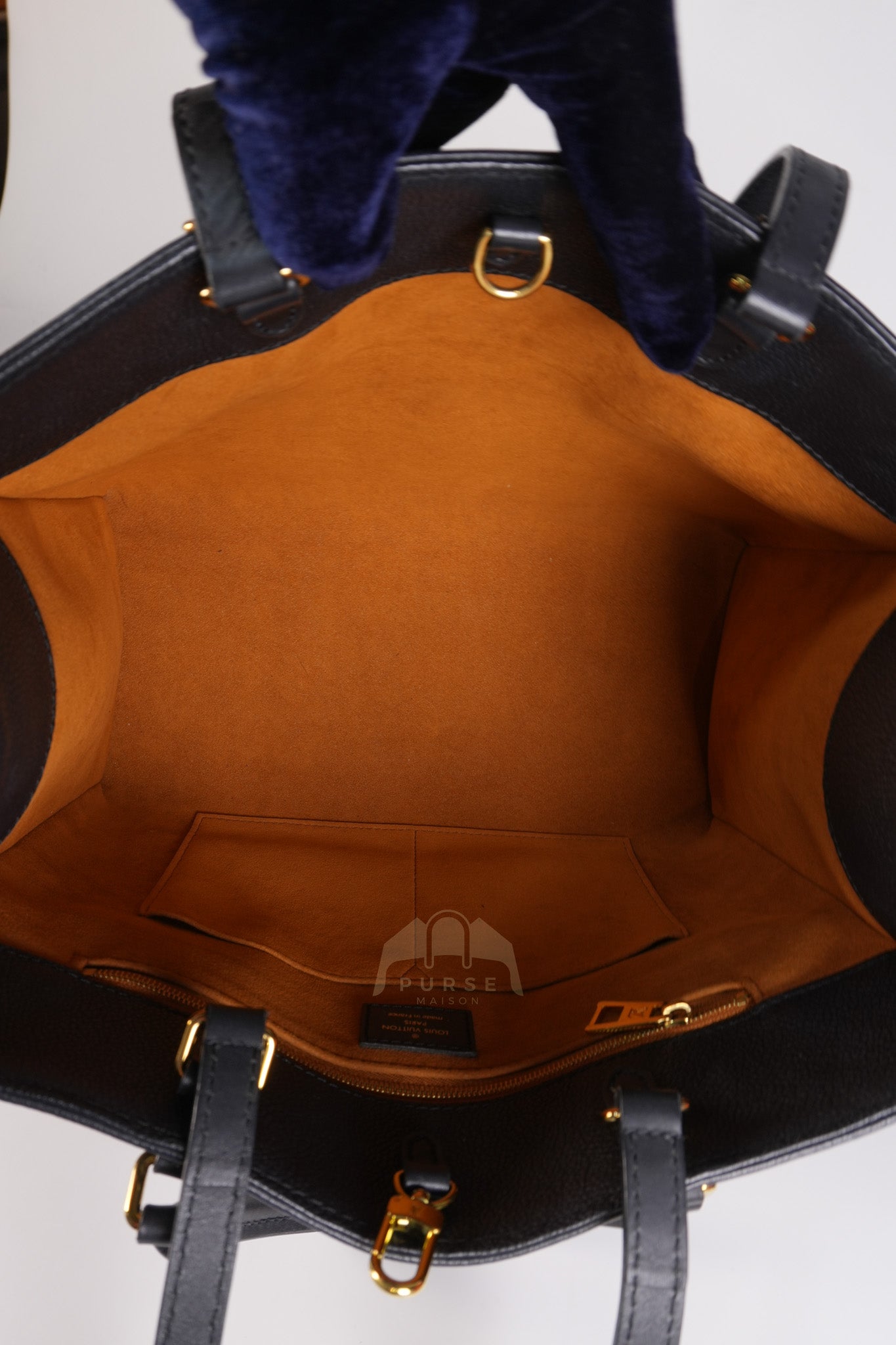 On The Go MM in Black Empreinte Leather & Gold Hardware Microchip | Purse Maison Luxury Bags Shop