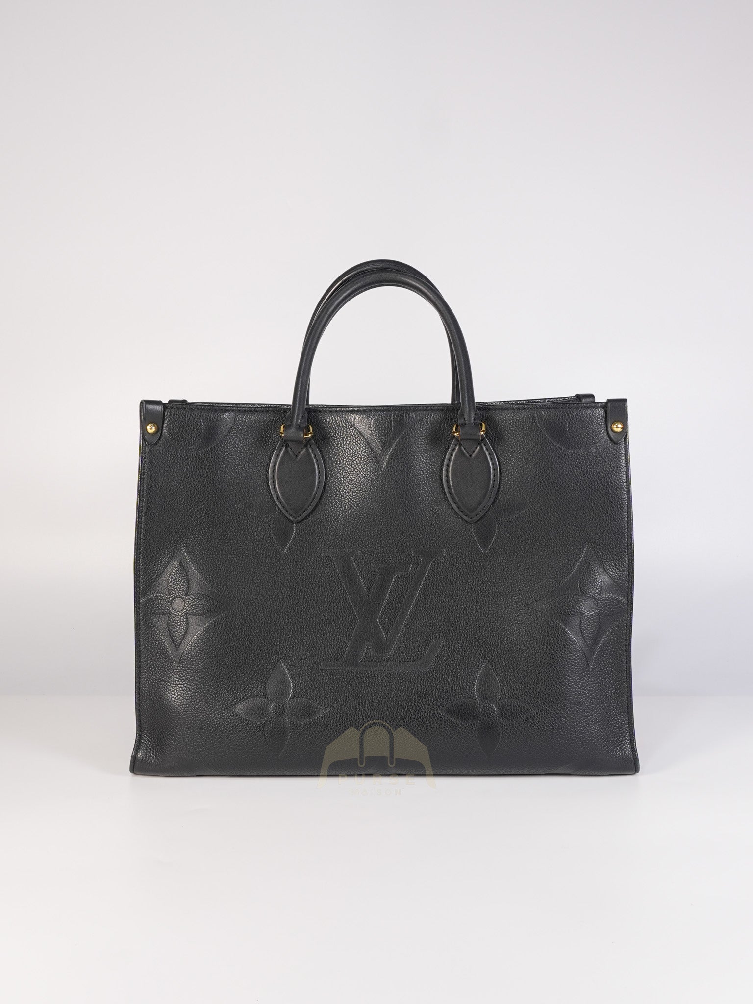 On The Go MM in Black Empreinte Leather & Gold Hardware Microchip | Purse Maison Luxury Bags Shop