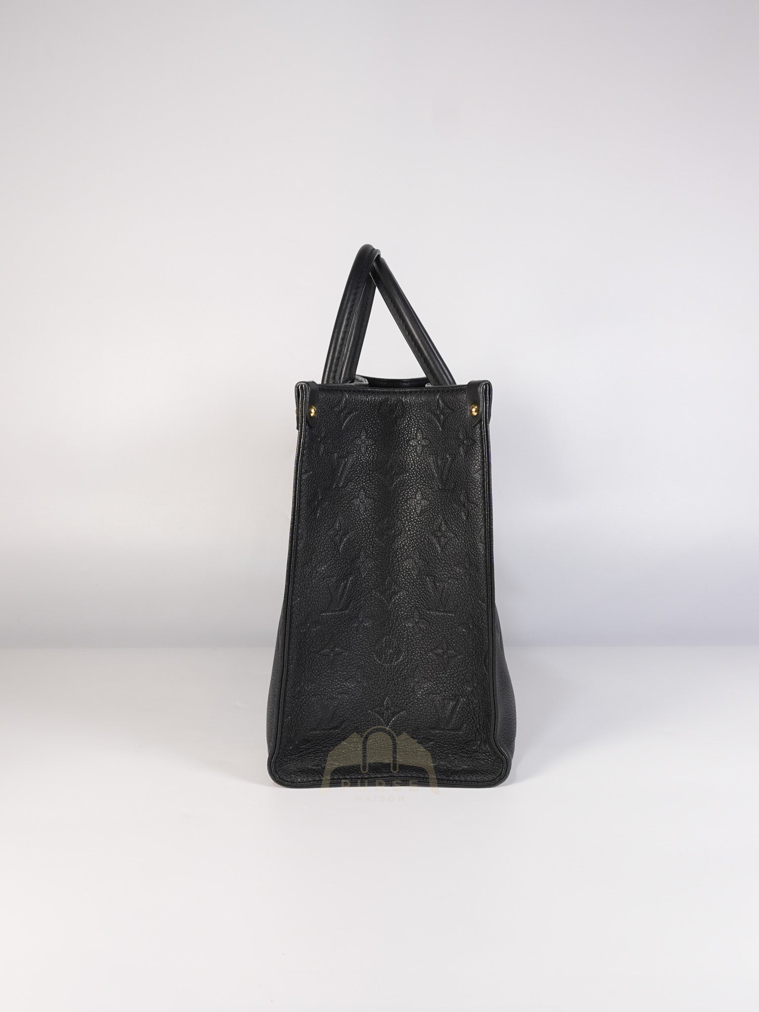 On The Go MM in Black Empreinte Leather & Gold Hardware Microchip | Purse Maison Luxury Bags Shop