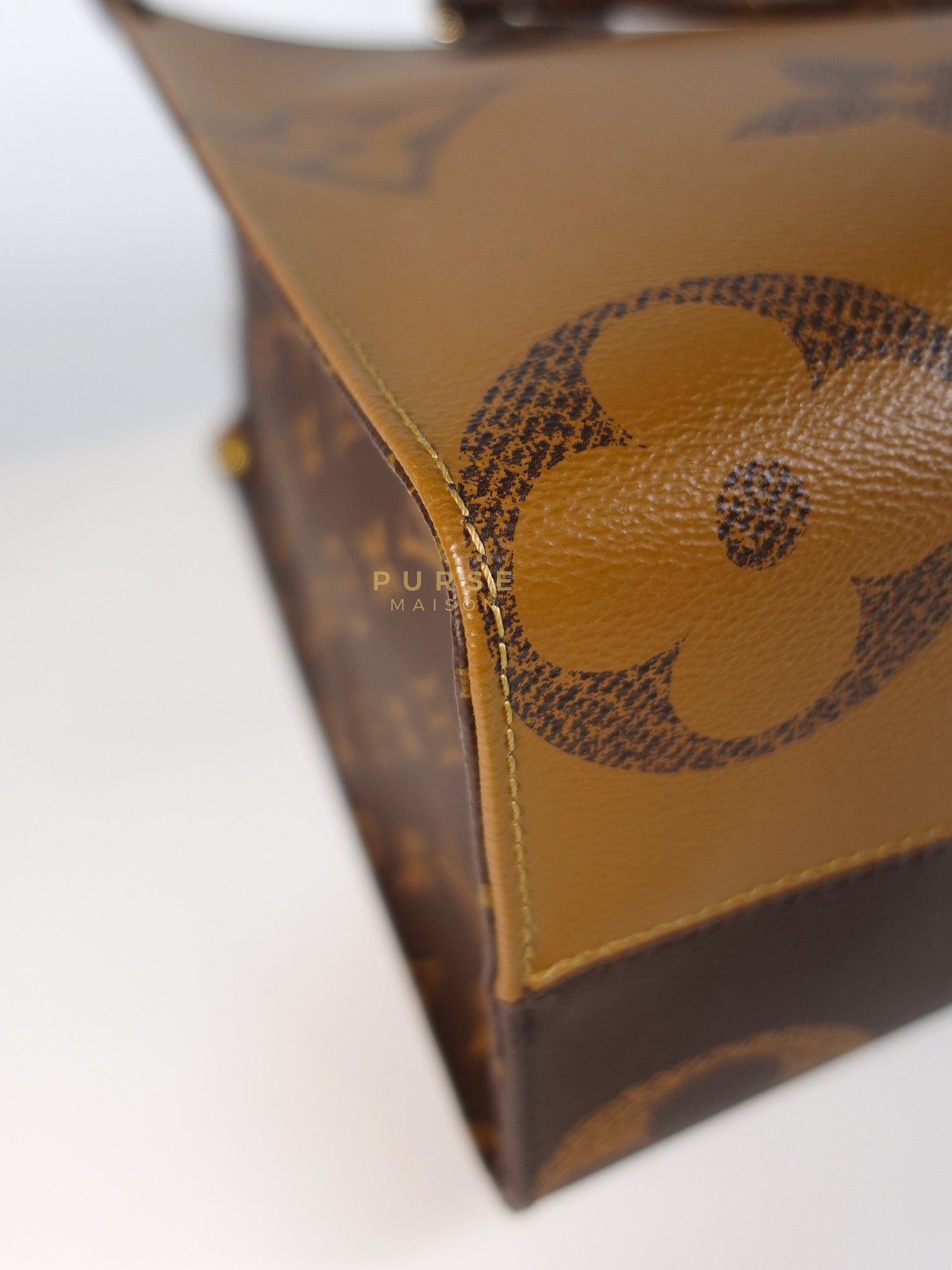 On The Go MM in Reverse Monogram Canvas & Gold Hardware Microchip | Purse Maison Luxury Bags Shop