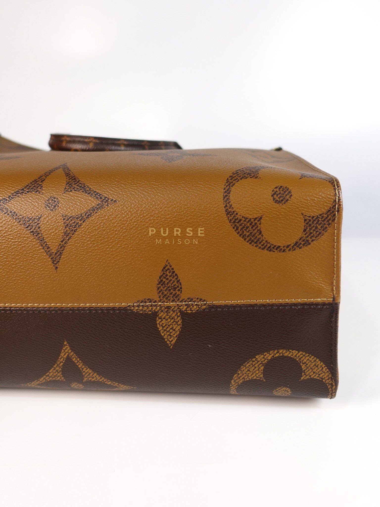 On The Go MM in Reverse Monogram Canvas & Gold Hardware Microchip | Purse Maison Luxury Bags Shop