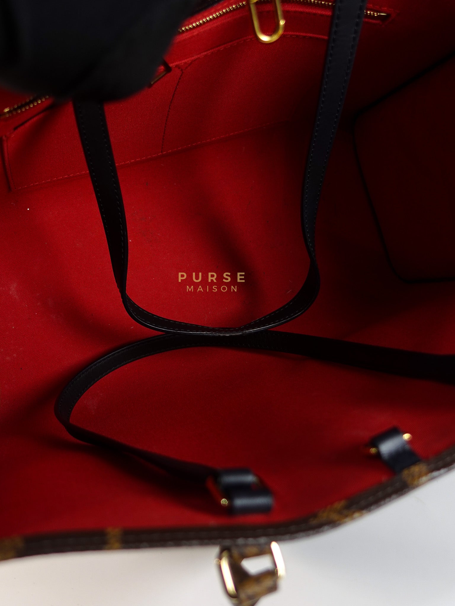 On The Go MM in Reverse Monogram Canvas & Gold Hardware Microchip | Purse Maison Luxury Bags Shop