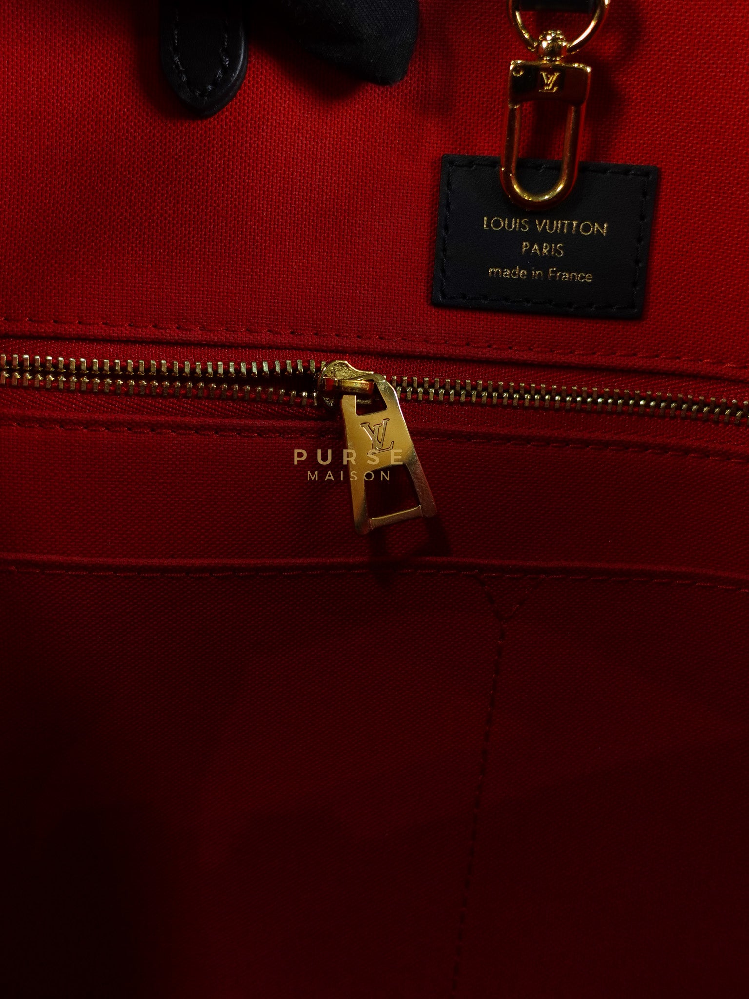 On The Go MM in Reverse Monogram Canvas & Gold Hardware Microchip | Purse Maison Luxury Bags Shop