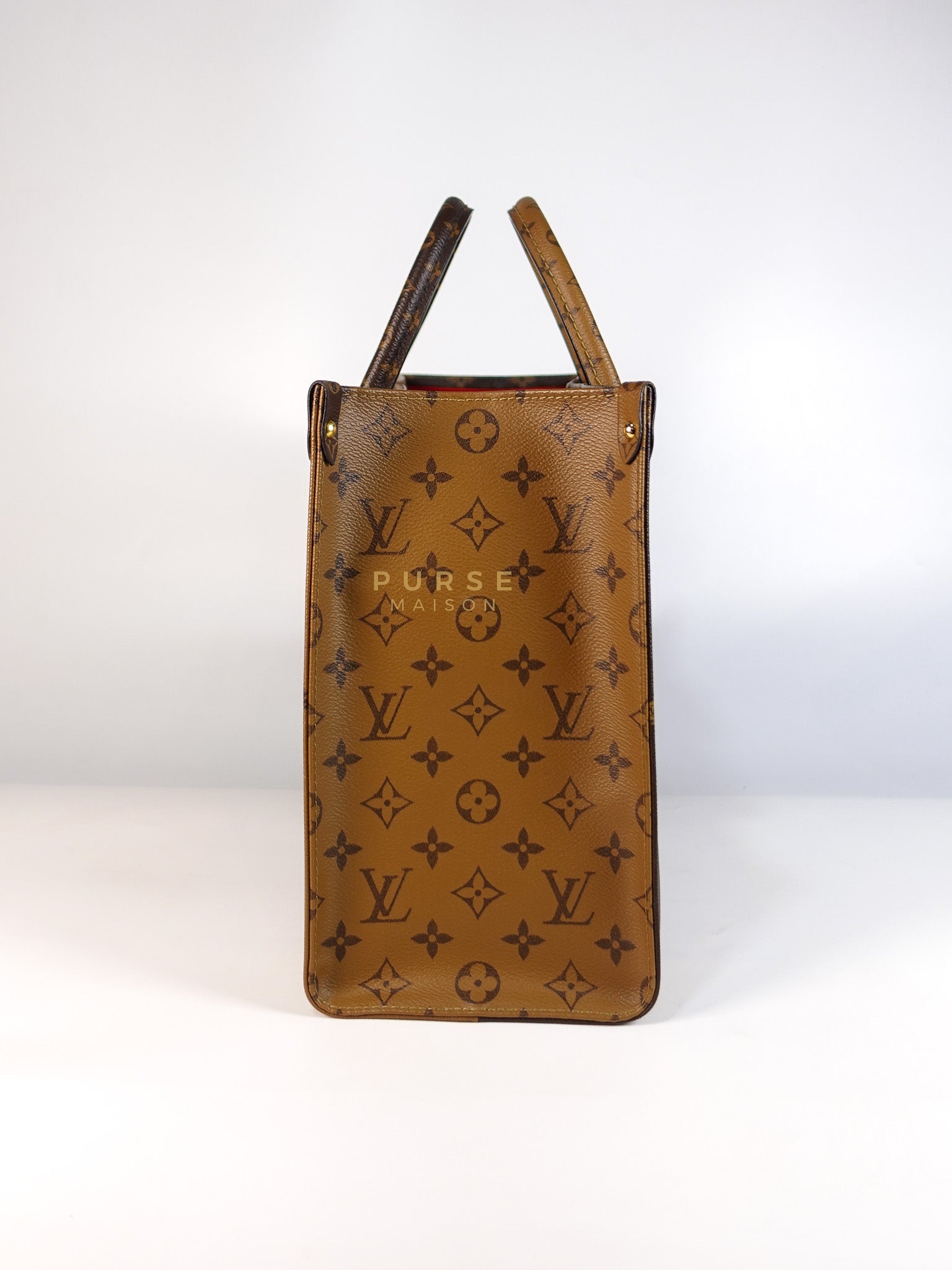 On The Go MM in Reverse Monogram Canvas & Gold Hardware Microchip | Purse Maison Luxury Bags Shop