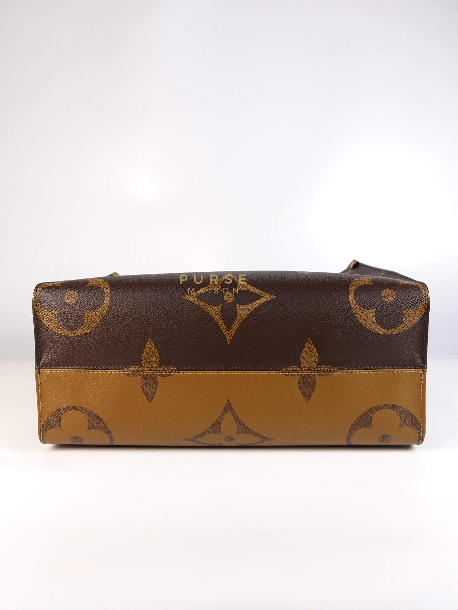 On The Go MM in Reverse Monogram Canvas & Gold Hardware Microchip | Purse Maison Luxury Bags Shop