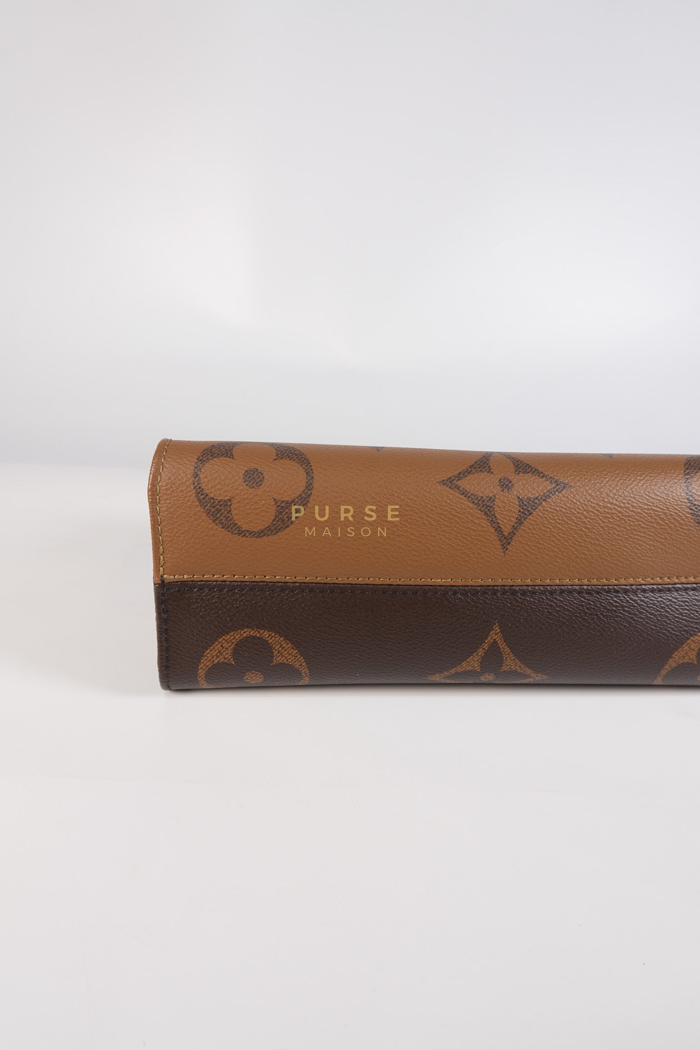 OnTheGo (OTG) East West in Reverse Monogram Canvas & Gold Hardware Microchip | Purse Maison Luxury Bags Shop