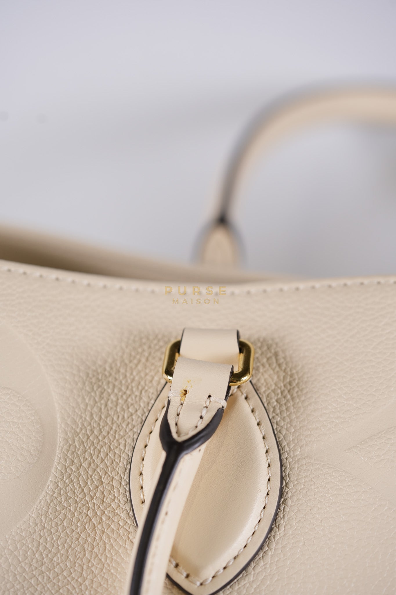 OnTheGo (OTG) GM Creme Empreinte Leather (Date Code: DU1210) | Purse Maison Luxury Bags Shop