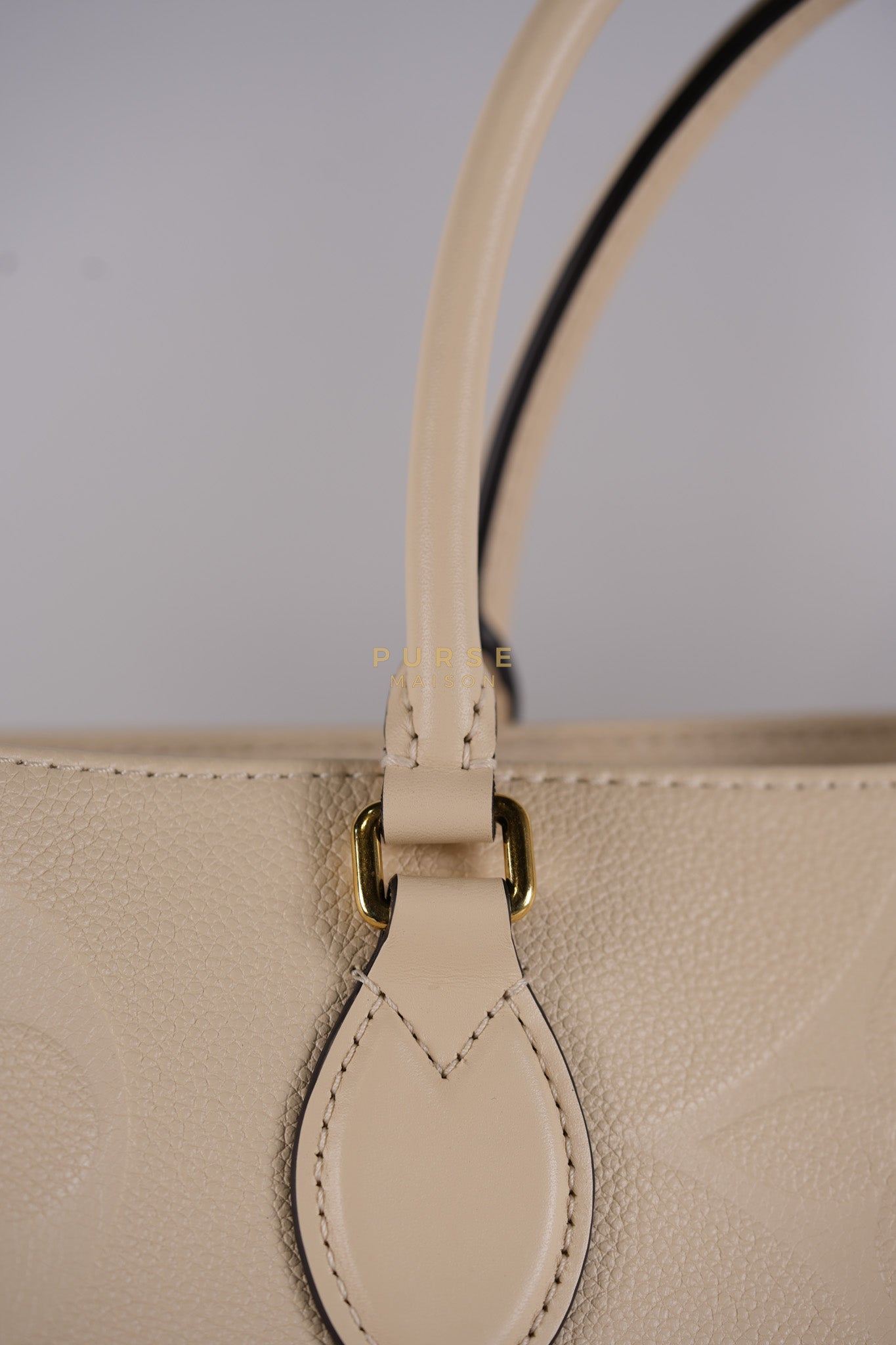 OnTheGo (OTG) GM Creme Empreinte Leather (Date Code: DU1210) | Purse Maison Luxury Bags Shop