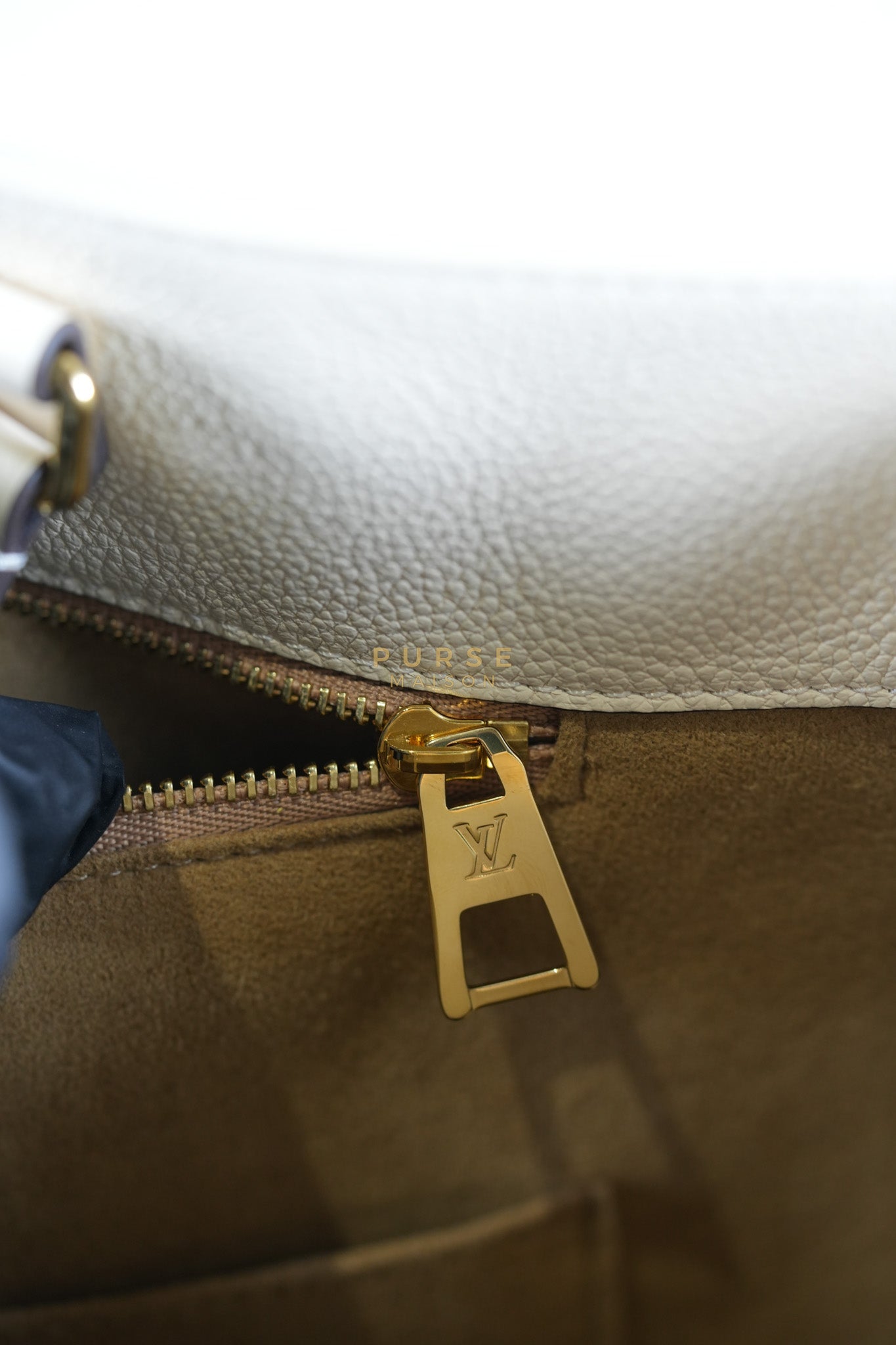 OnTheGo (OTG) GM Creme Empreinte Leather (Date Code: DU1210) | Purse Maison Luxury Bags Shop