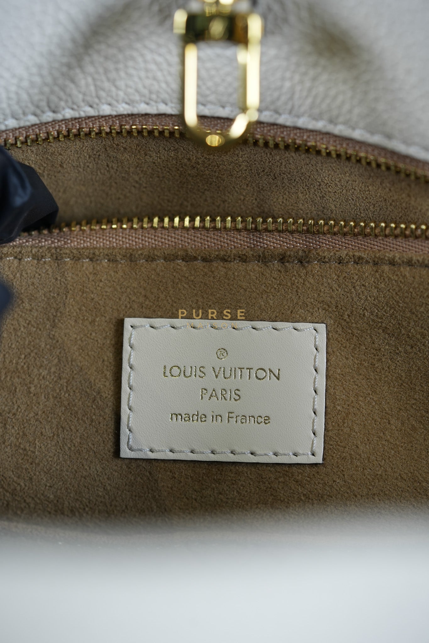 OnTheGo (OTG) GM Creme Empreinte Leather (Date Code: DU1210) | Purse Maison Luxury Bags Shop