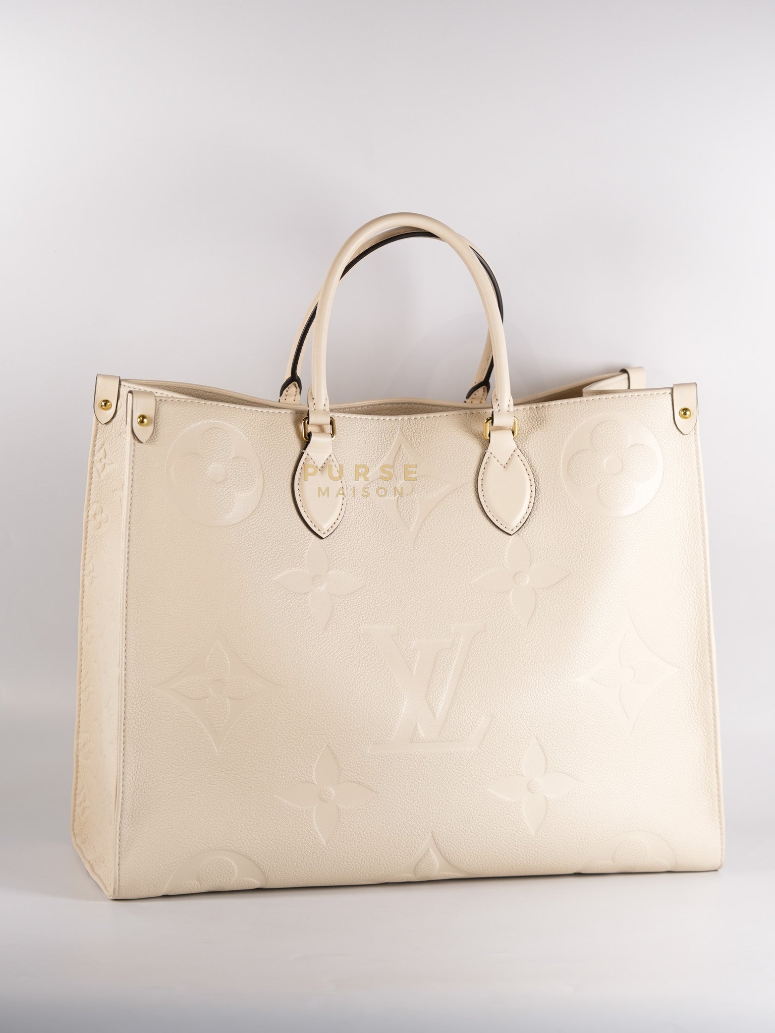 OnTheGo (OTG) GM Creme Empreinte Leather (Date Code: DU1210) | Purse Maison Luxury Bags Shop