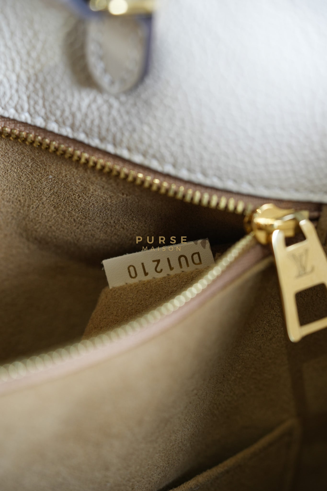 OnTheGo (OTG) GM Creme Empreinte Leather (Date Code: DU1210) | Purse Maison Luxury Bags Shop