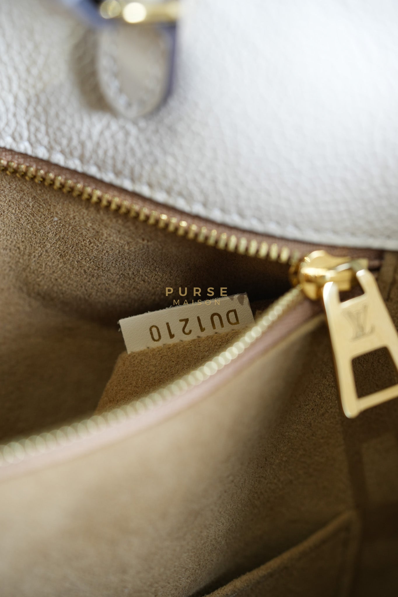 OnTheGo (OTG) GM Creme Empreinte Leather (Date Code: DU1210) | Purse Maison Luxury Bags Shop