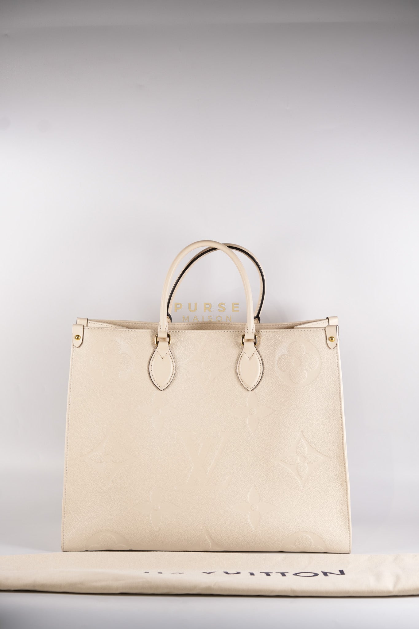 OnTheGo (OTG) GM Creme Empreinte Leather (Date Code: DU1210) | Purse Maison Luxury Bags Shop