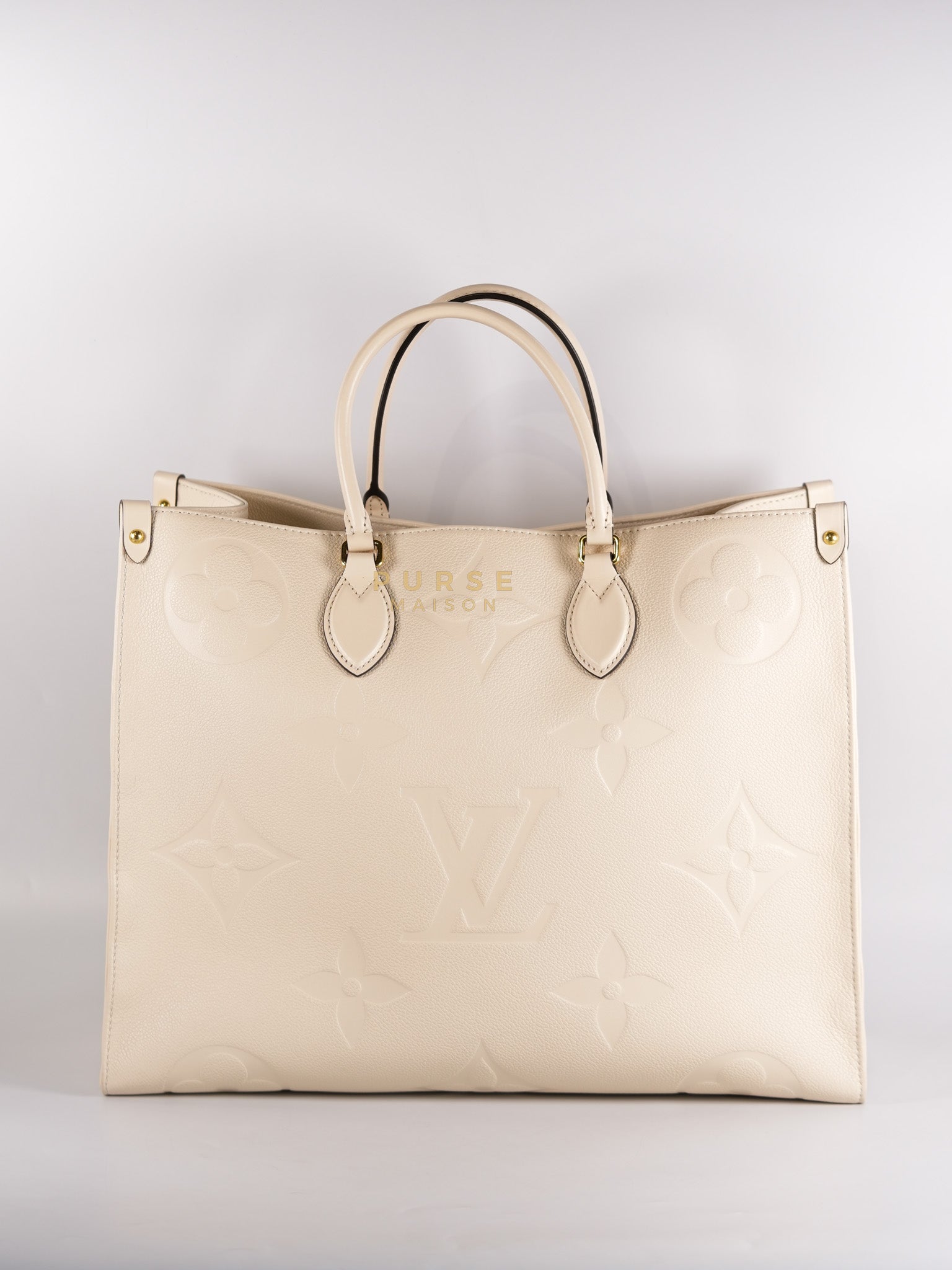 OnTheGo (OTG) GM Creme Empreinte Leather (Date Code: DU1210) | Purse Maison Luxury Bags Shop