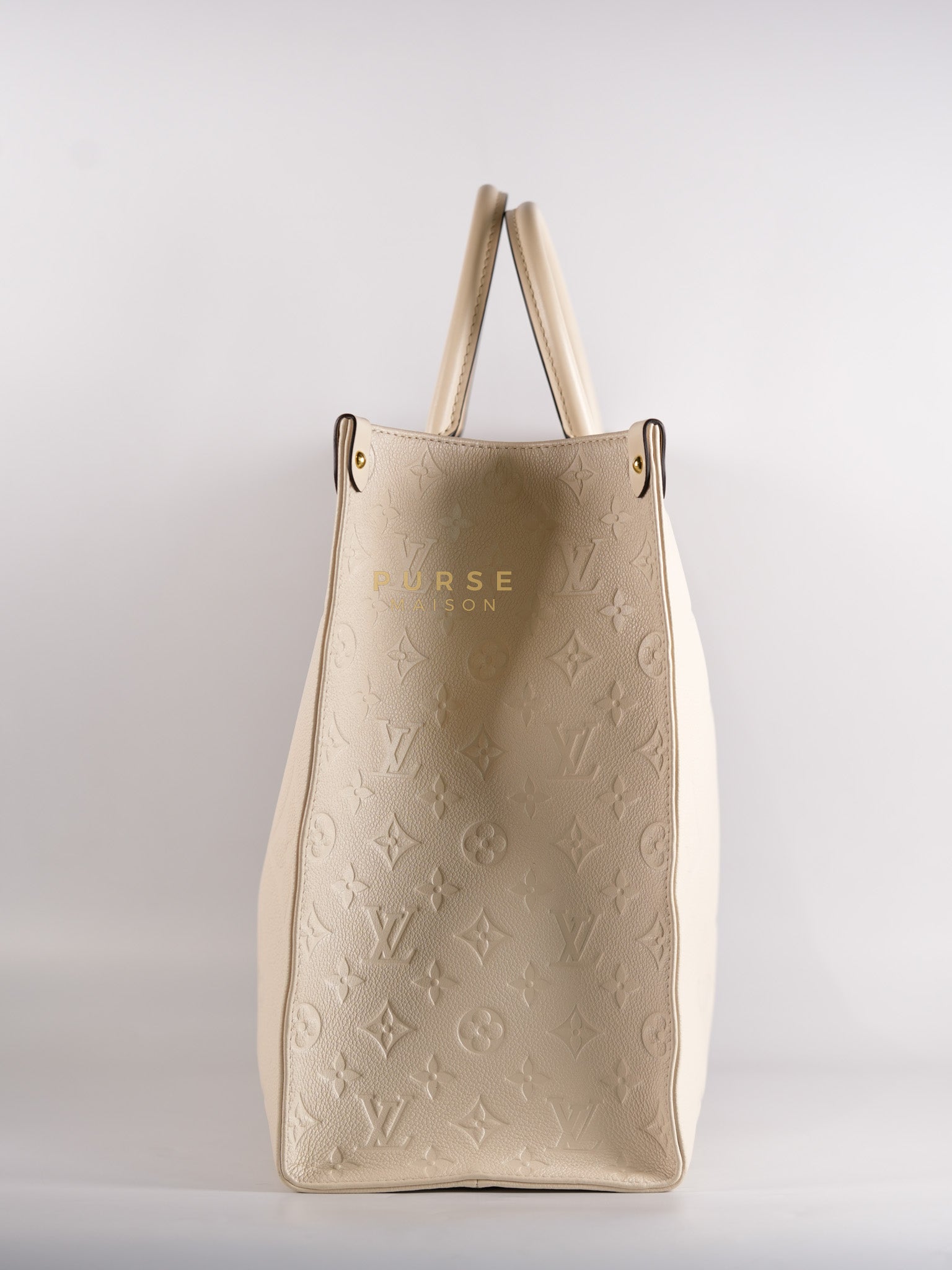 OnTheGo (OTG) GM Creme Empreinte Leather (Date Code: DU1210) | Purse Maison Luxury Bags Shop