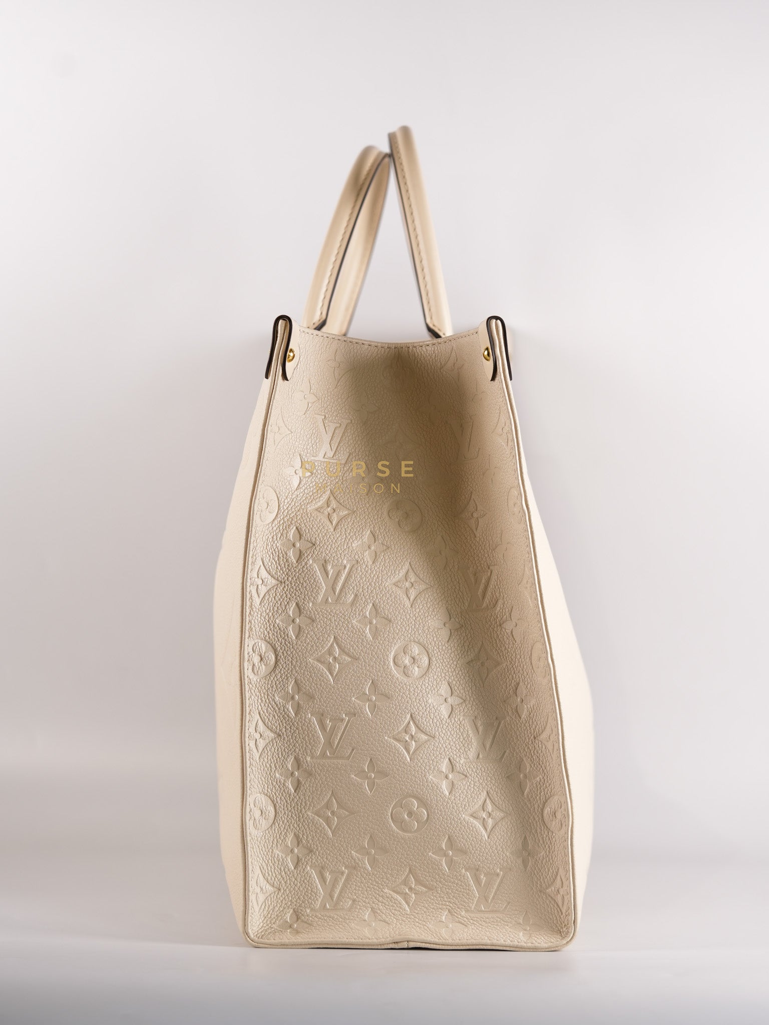 OnTheGo (OTG) GM Creme Empreinte Leather (Date Code: DU1210) | Purse Maison Luxury Bags Shop