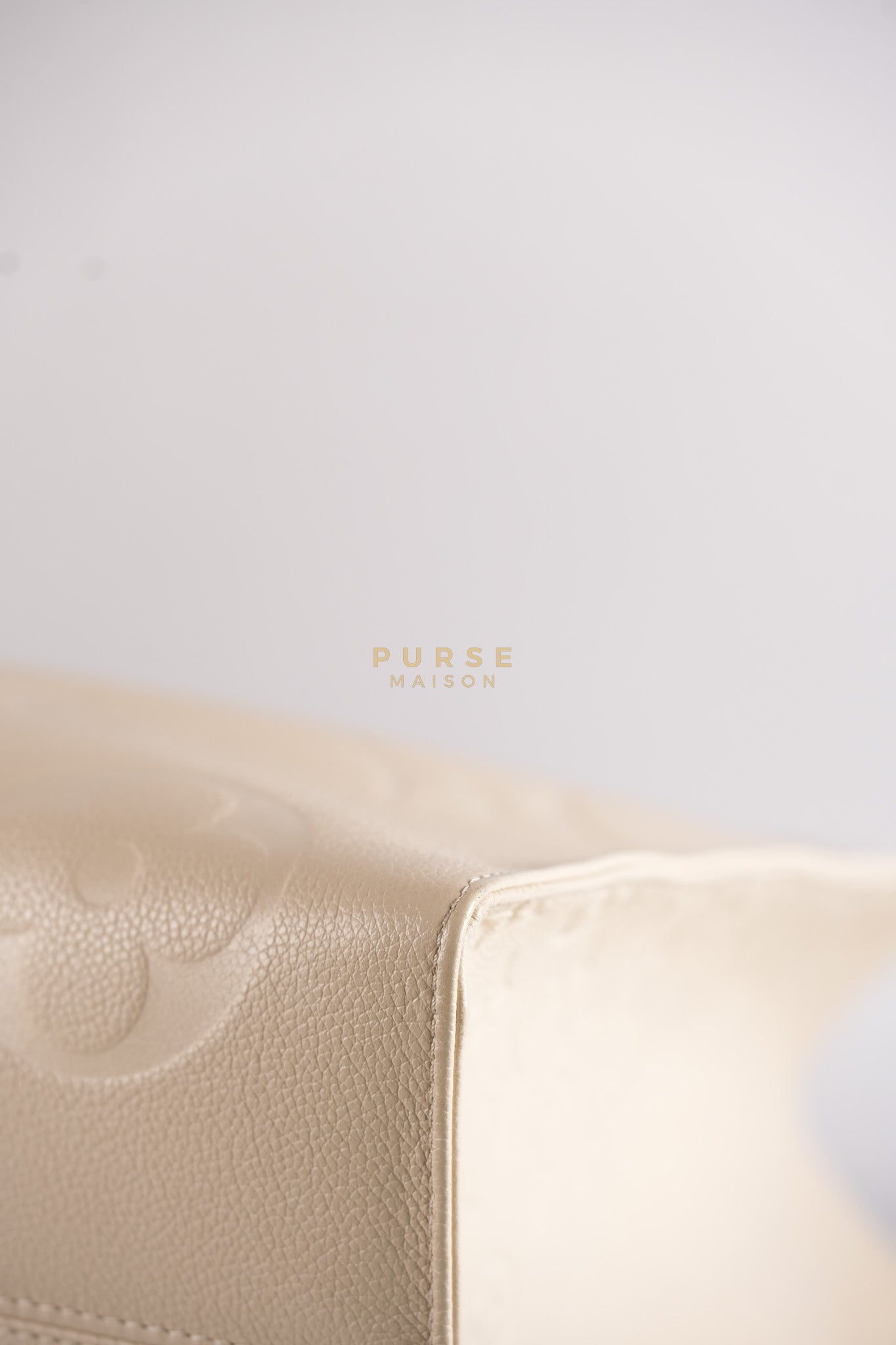 OnTheGo (OTG) GM Creme Empreinte Leather (Date Code: DU1210) | Purse Maison Luxury Bags Shop