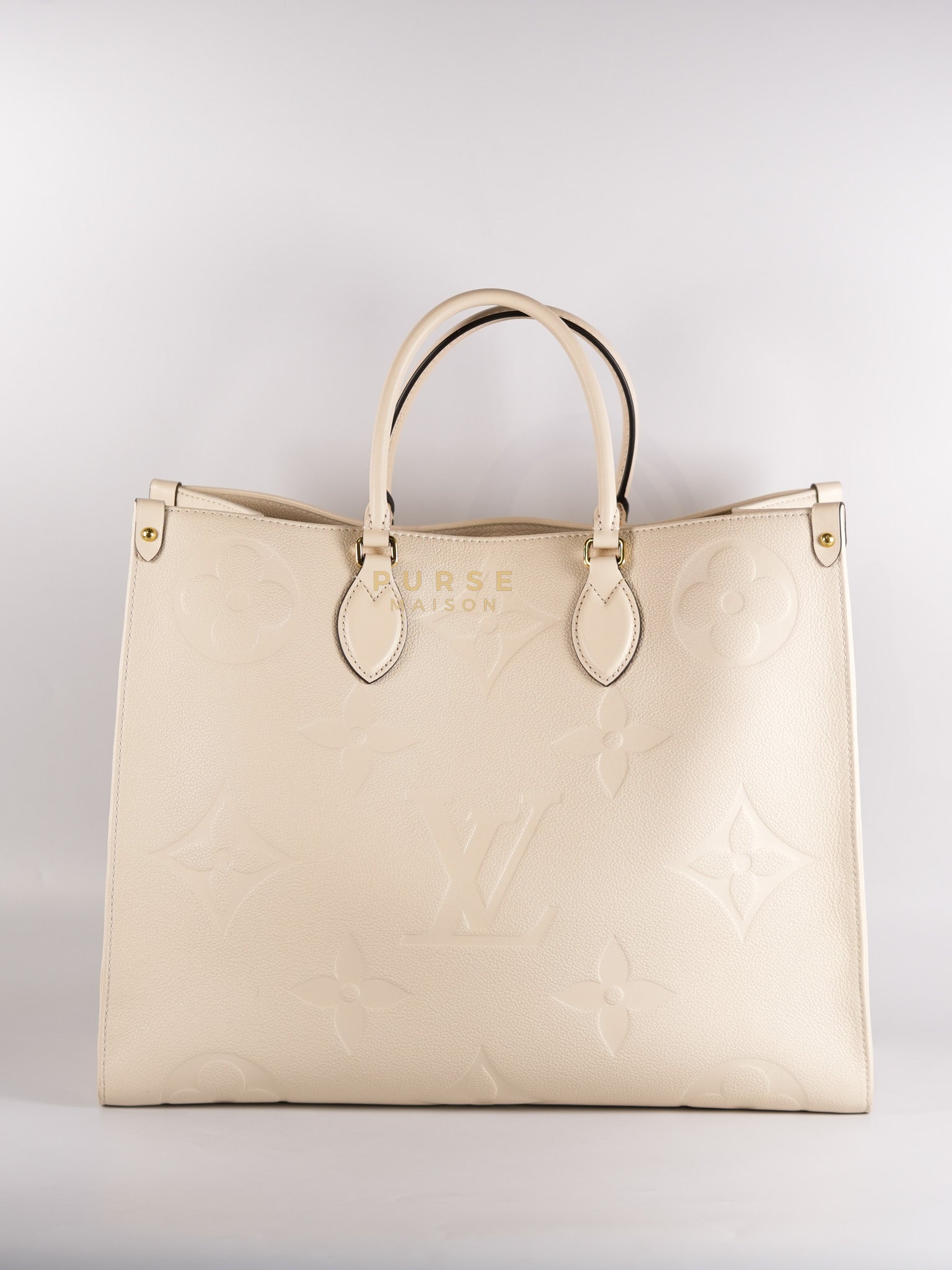 OnTheGo (OTG) GM Creme Empreinte Leather (Date Code: DU1210) | Purse Maison Luxury Bags Shop