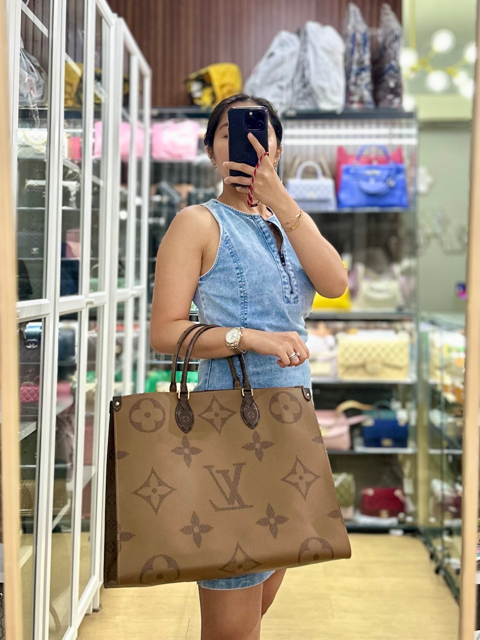 On The Go (OTG) GM Tote Bag Monogram Reverse (Date Code: TJ0200) | Purse Maison Luxury Bags Shop
