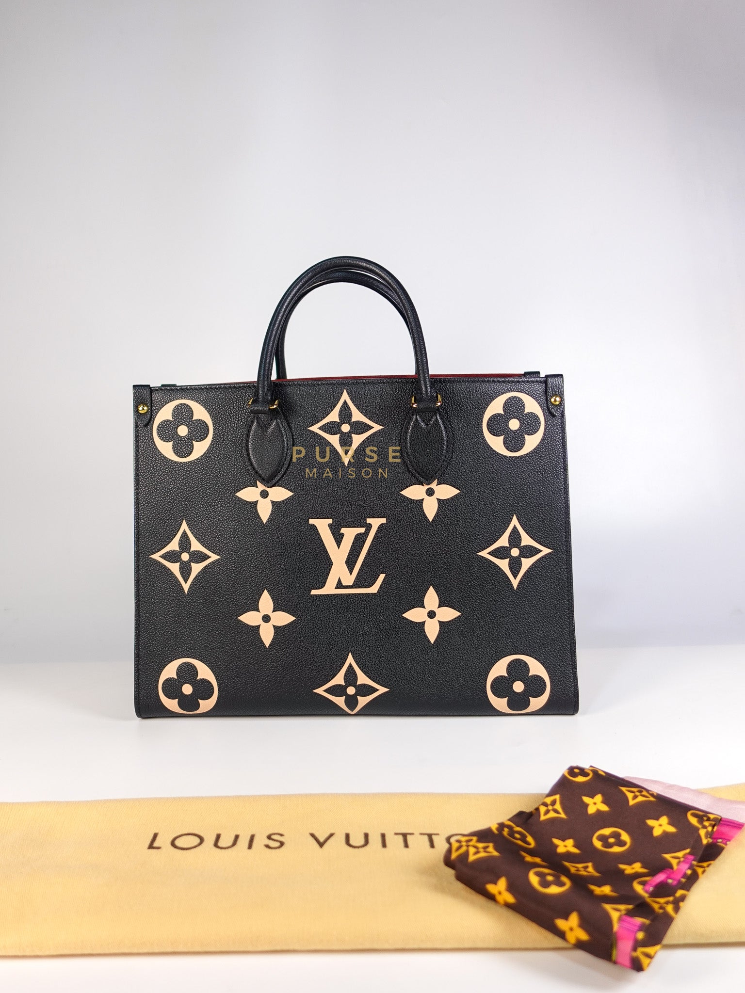 OnTheGo (OTG) MM Bi-color Monogram Empreinte Leather(Microchip) | Purse Maison Luxury Bags Shop