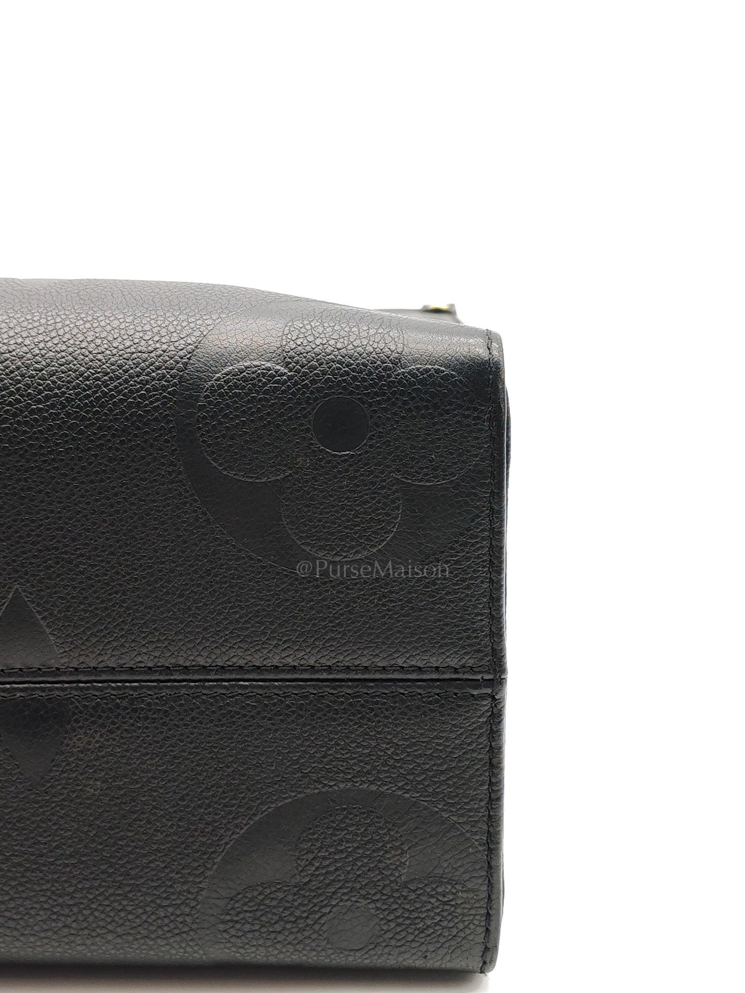 OnTheGo (OTG) MM in Black Empreinte Leather Tote Bag (Microchip) | Purse Maison Luxury Bags Shop