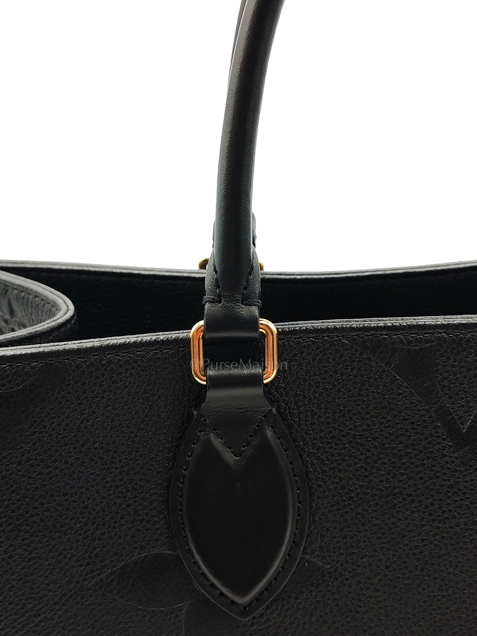 OnTheGo (OTG) MM in Black Empreinte Leather Tote Bag (Microchip) | Purse Maison Luxury Bags Shop