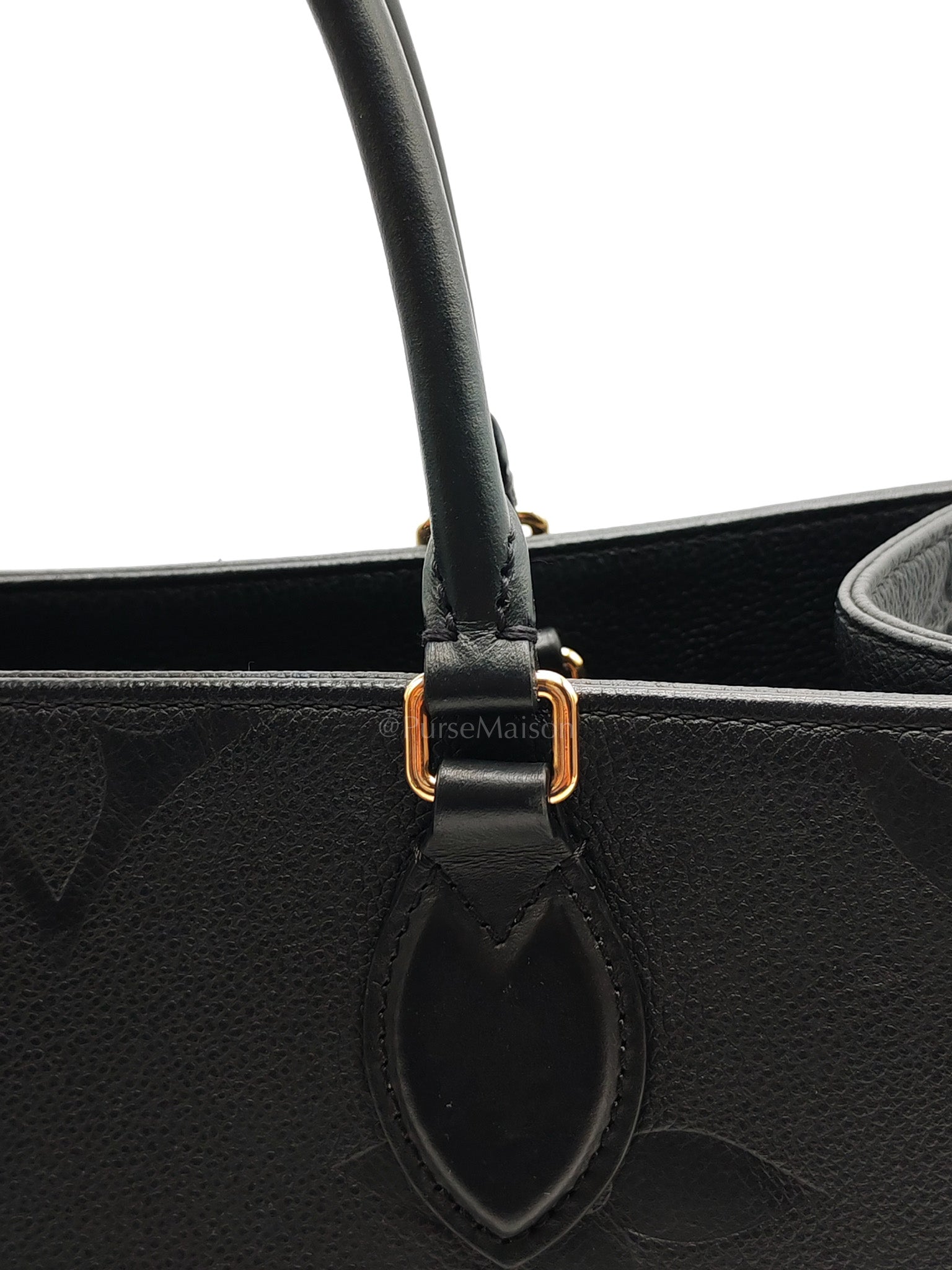 OnTheGo (OTG) MM in Black Empreinte Leather Tote Bag (Microchip) | Purse Maison Luxury Bags Shop