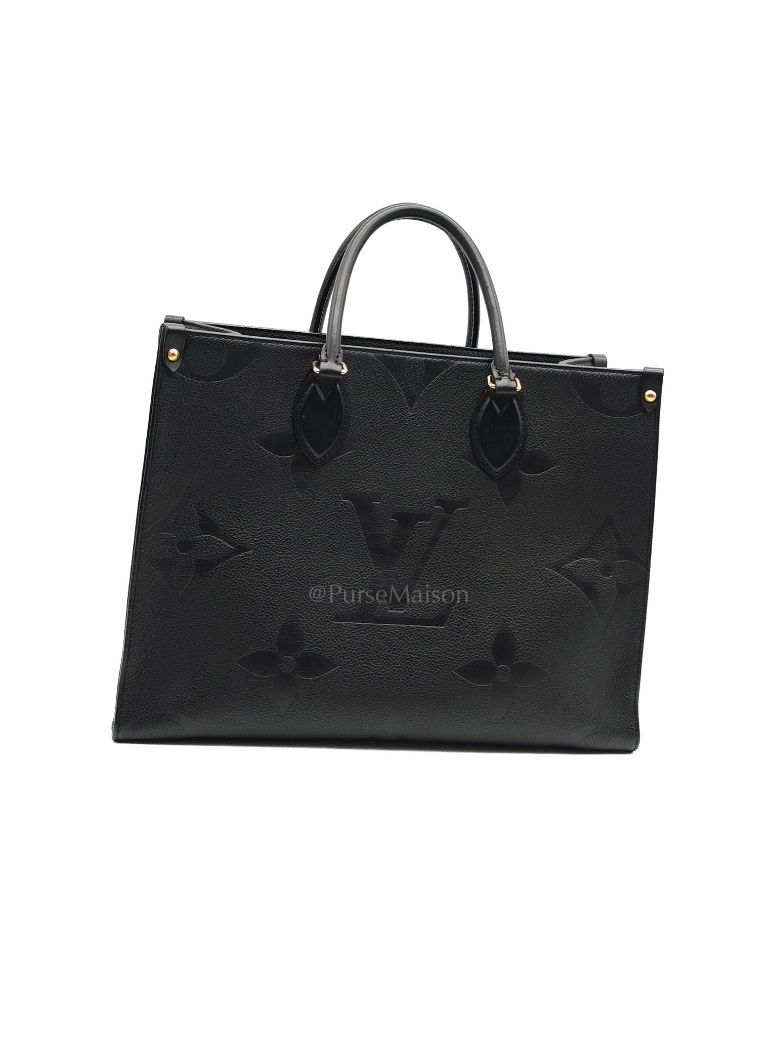 OnTheGo (OTG) MM in Black Empreinte Leather Tote Bag (Microchip) | Purse Maison Luxury Bags Shop