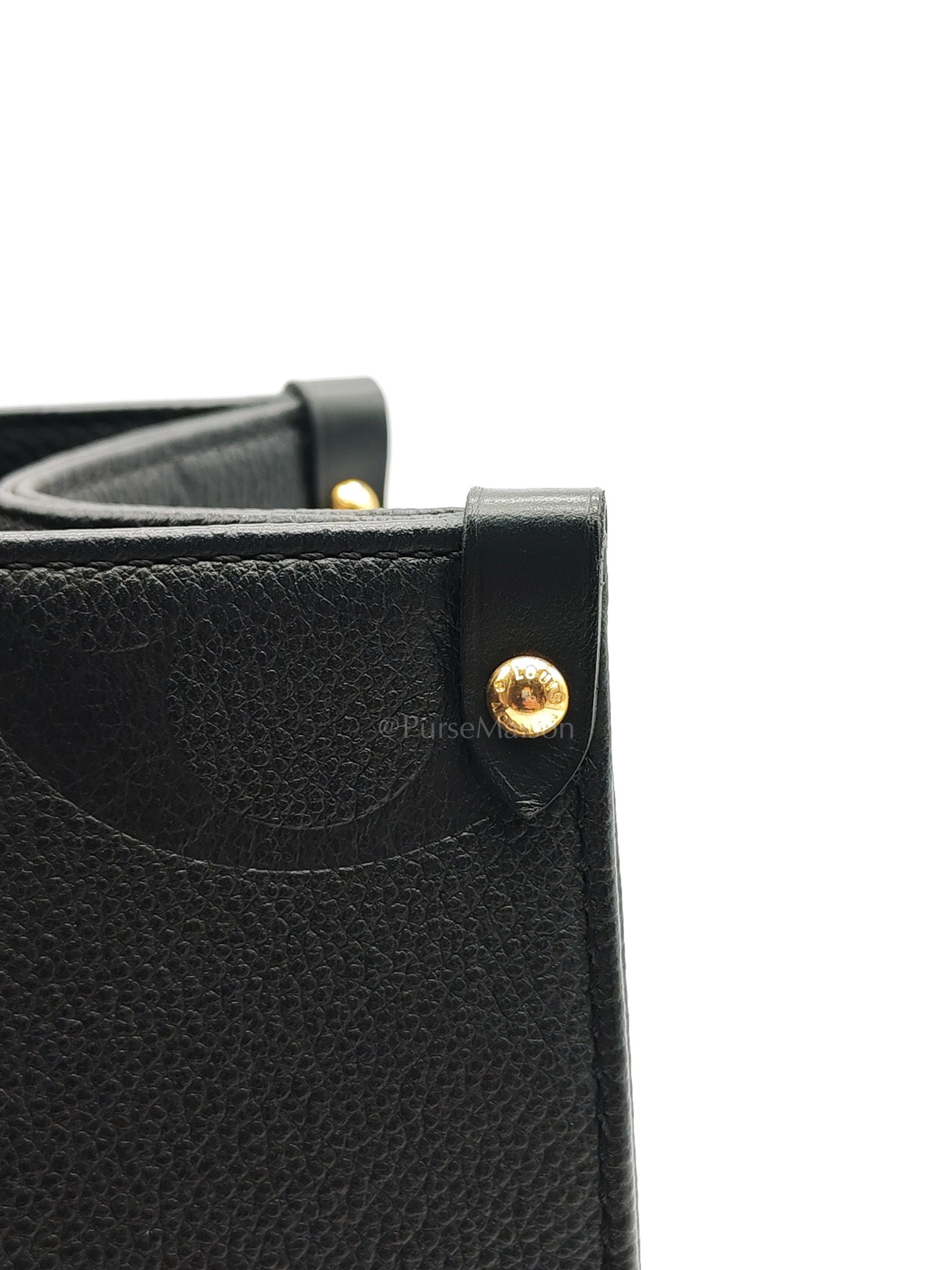 OnTheGo (OTG) MM in Black Empreinte Leather Tote Bag (Microchip) | Purse Maison Luxury Bags Shop