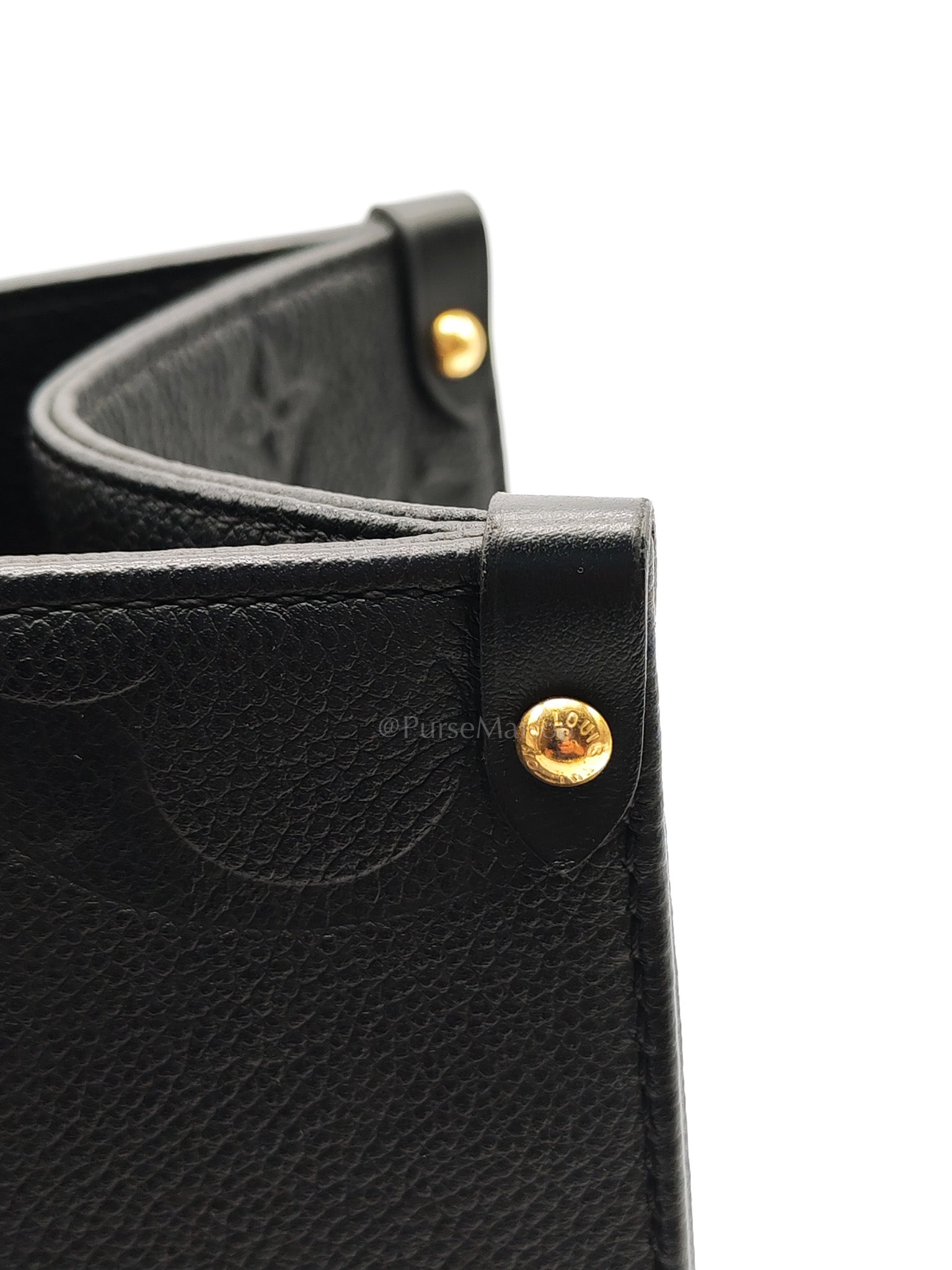 OnTheGo (OTG) MM in Black Empreinte Leather Tote Bag (Microchip) | Purse Maison Luxury Bags Shop