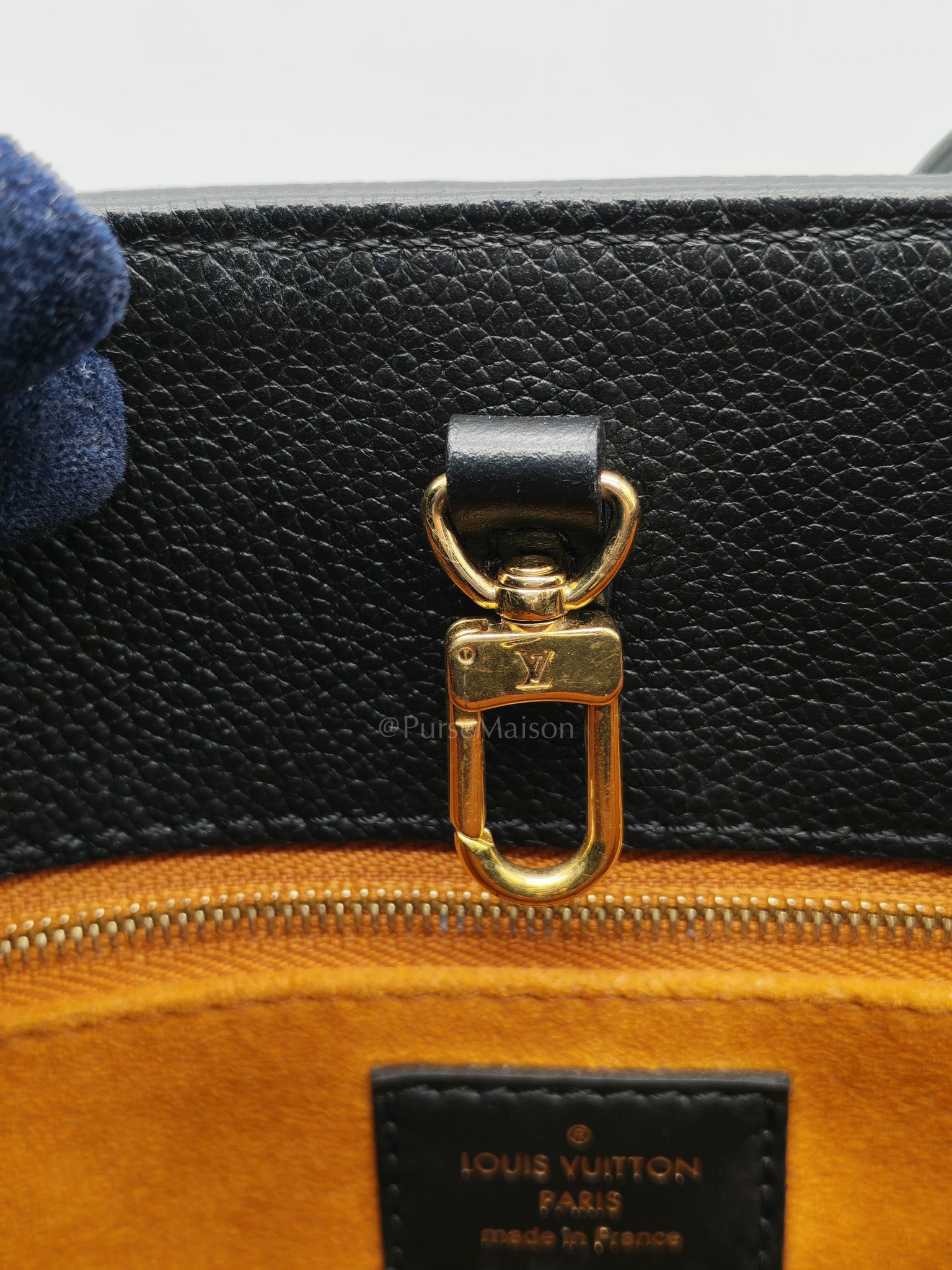 OnTheGo (OTG) MM in Black Empreinte Leather Tote Bag (Microchip) | Purse Maison Luxury Bags Shop