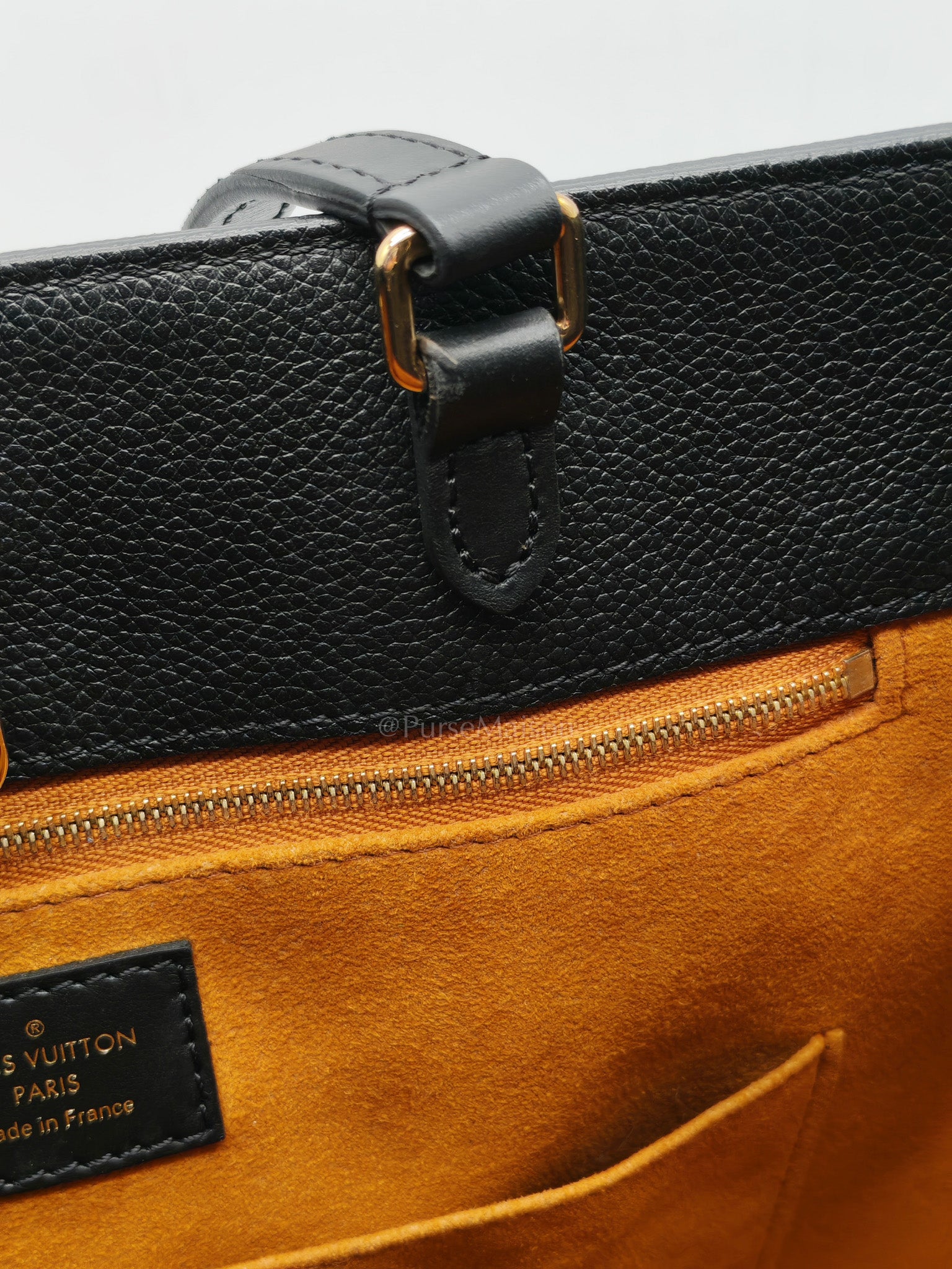 OnTheGo (OTG) MM in Black Empreinte Leather Tote Bag (Microchip) | Purse Maison Luxury Bags Shop