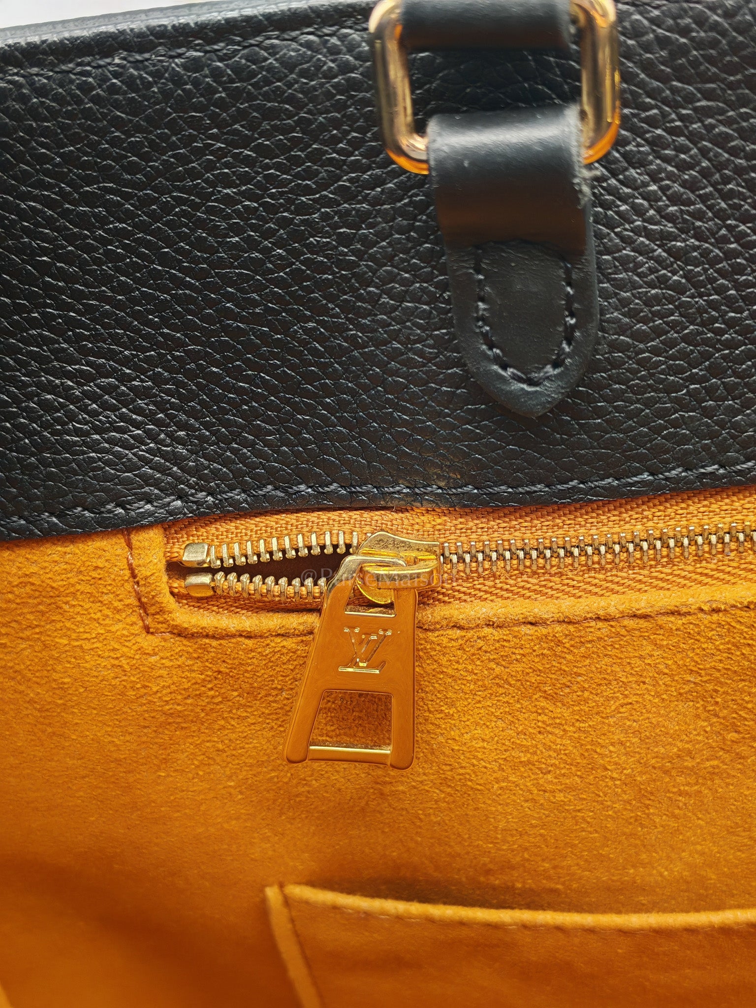 OnTheGo (OTG) MM in Black Empreinte Leather Tote Bag (Microchip) | Purse Maison Luxury Bags Shop
