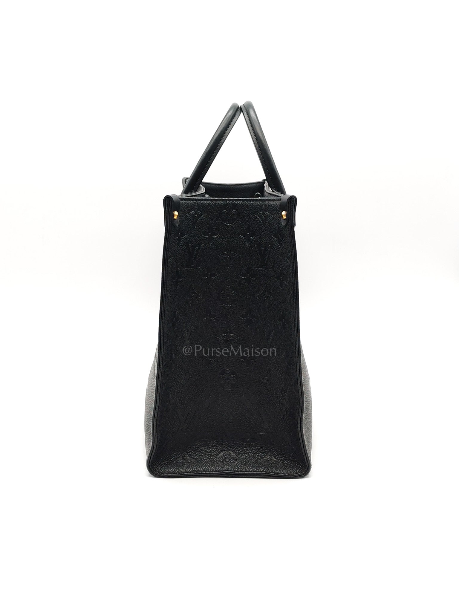OnTheGo (OTG) MM in Black Empreinte Leather Tote Bag (Microchip) | Purse Maison Luxury Bags Shop