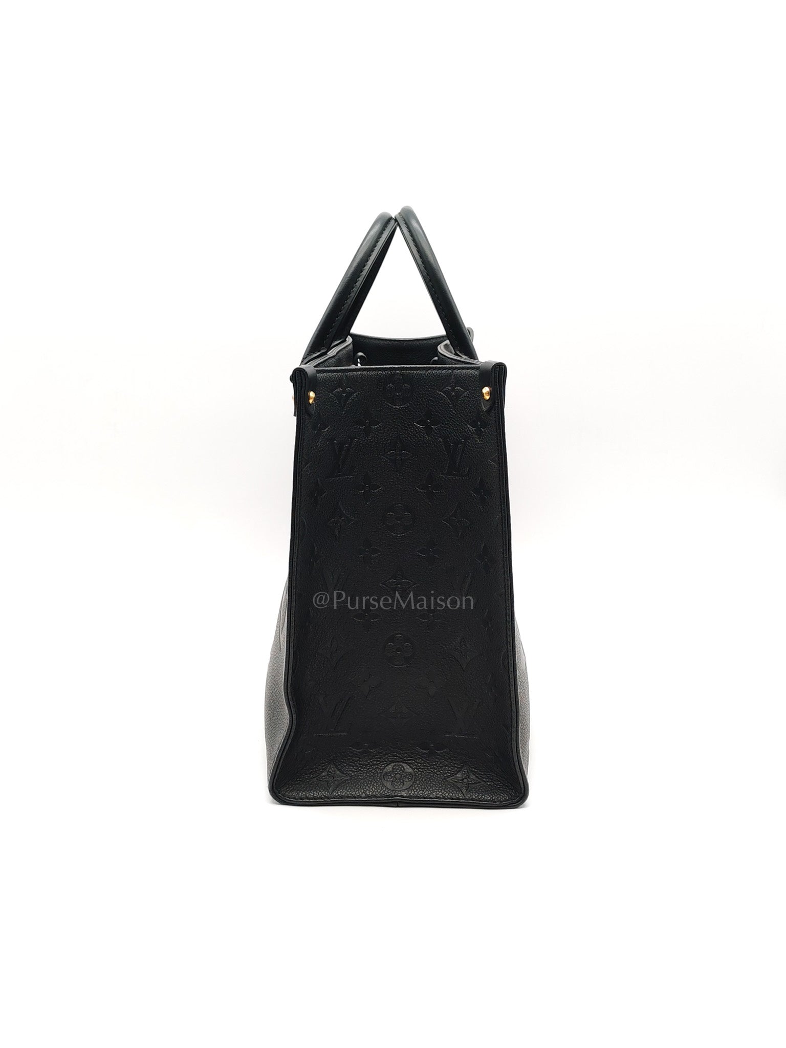 OnTheGo (OTG) MM in Black Empreinte Leather Tote Bag (Microchip) | Purse Maison Luxury Bags Shop