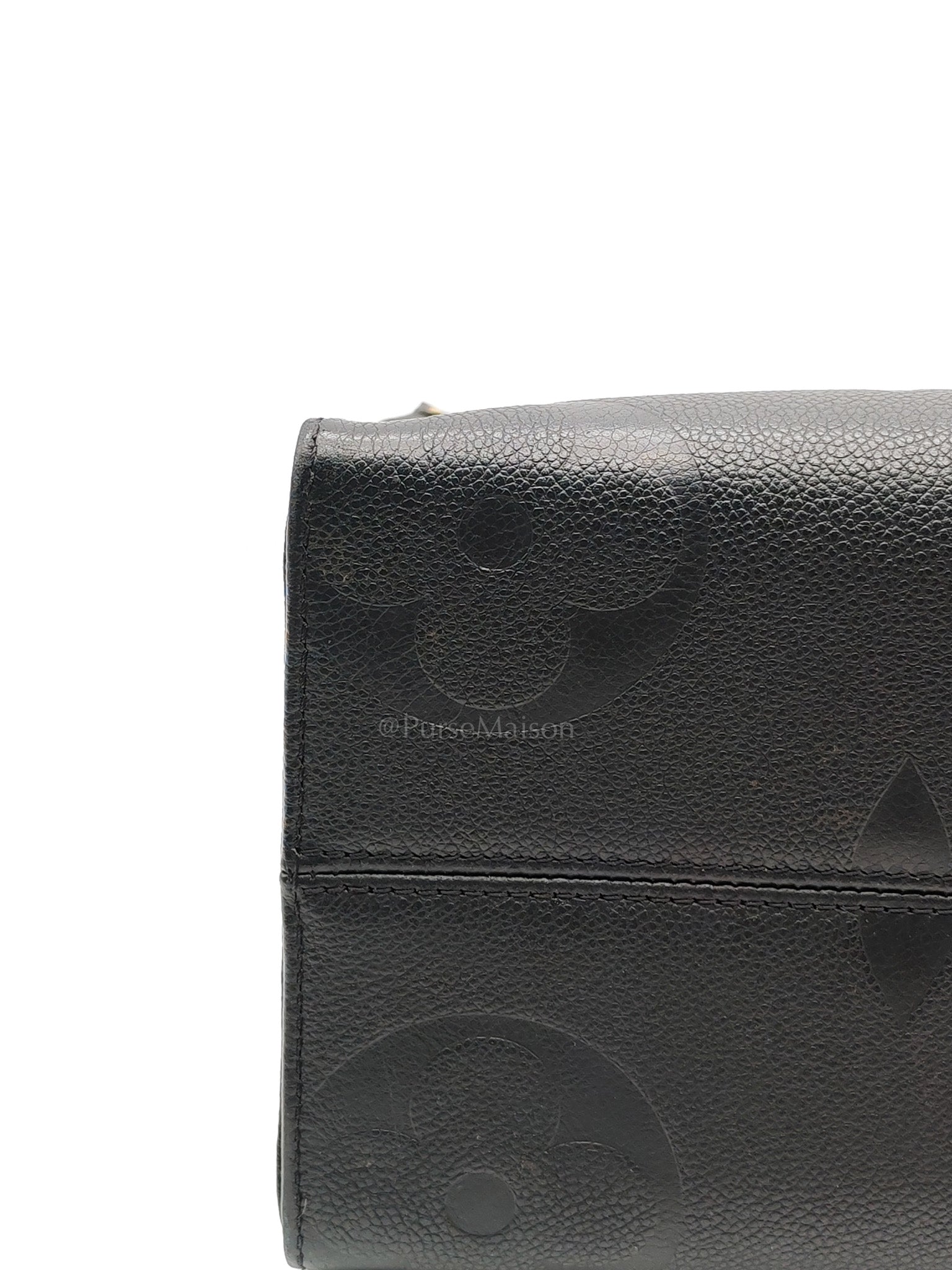 OnTheGo (OTG) MM in Black Empreinte Leather Tote Bag (Microchip) | Purse Maison Luxury Bags Shop