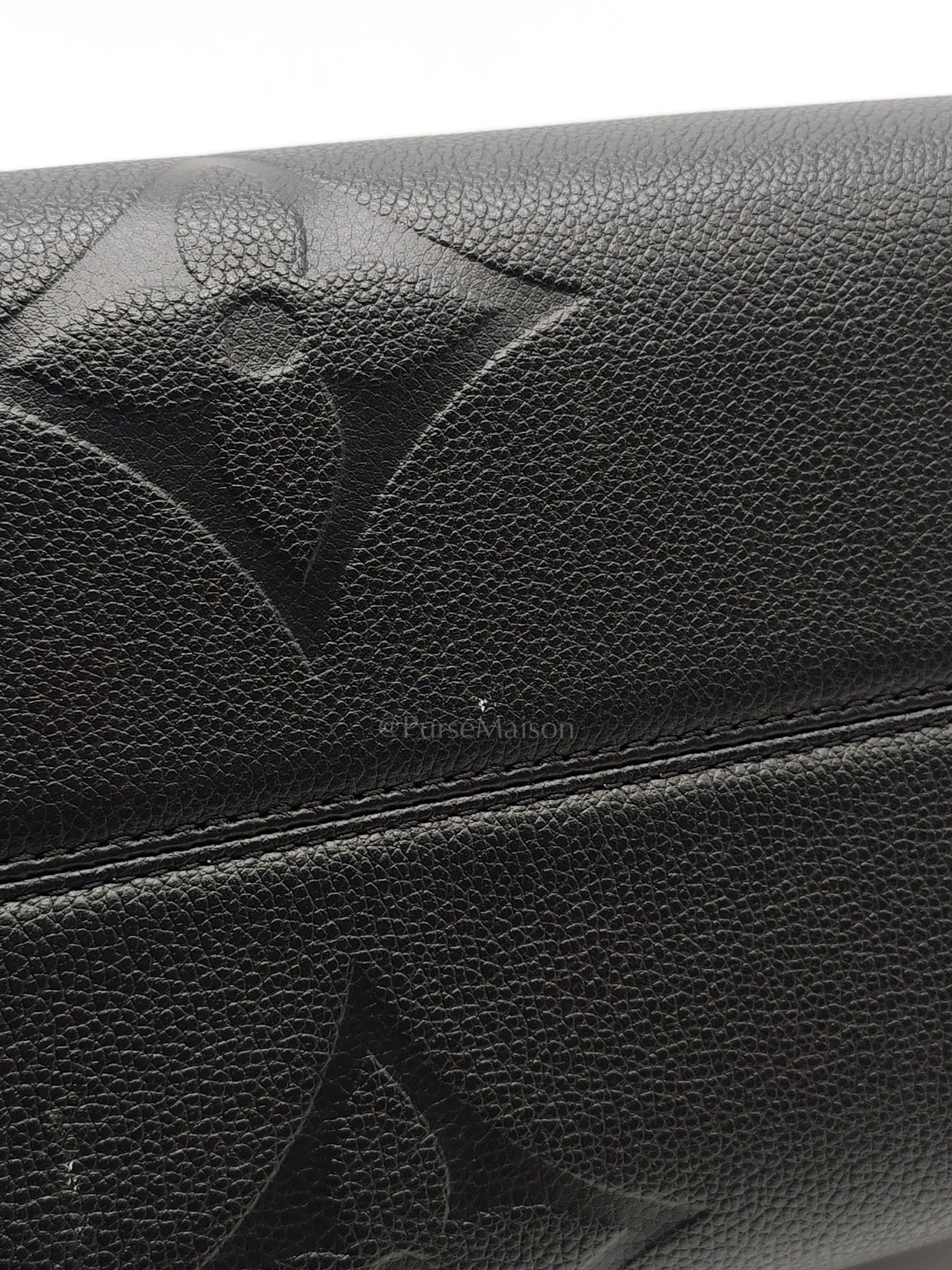 OnTheGo (OTG) MM in Black Monogram Empreinte Leather & Gold Hardware Microchip | Purse Maison Luxury Bags Shop