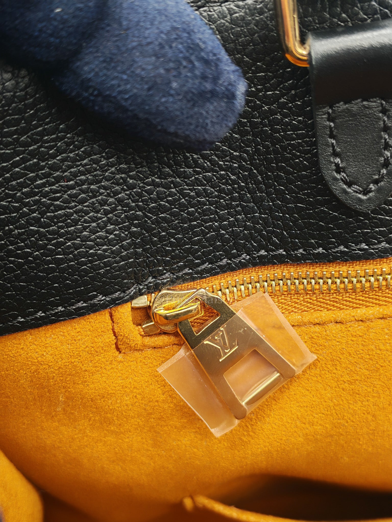OnTheGo (OTG) MM in Black Monogram Empreinte Leather & Gold Hardware Microchip | Purse Maison Luxury Bags Shop