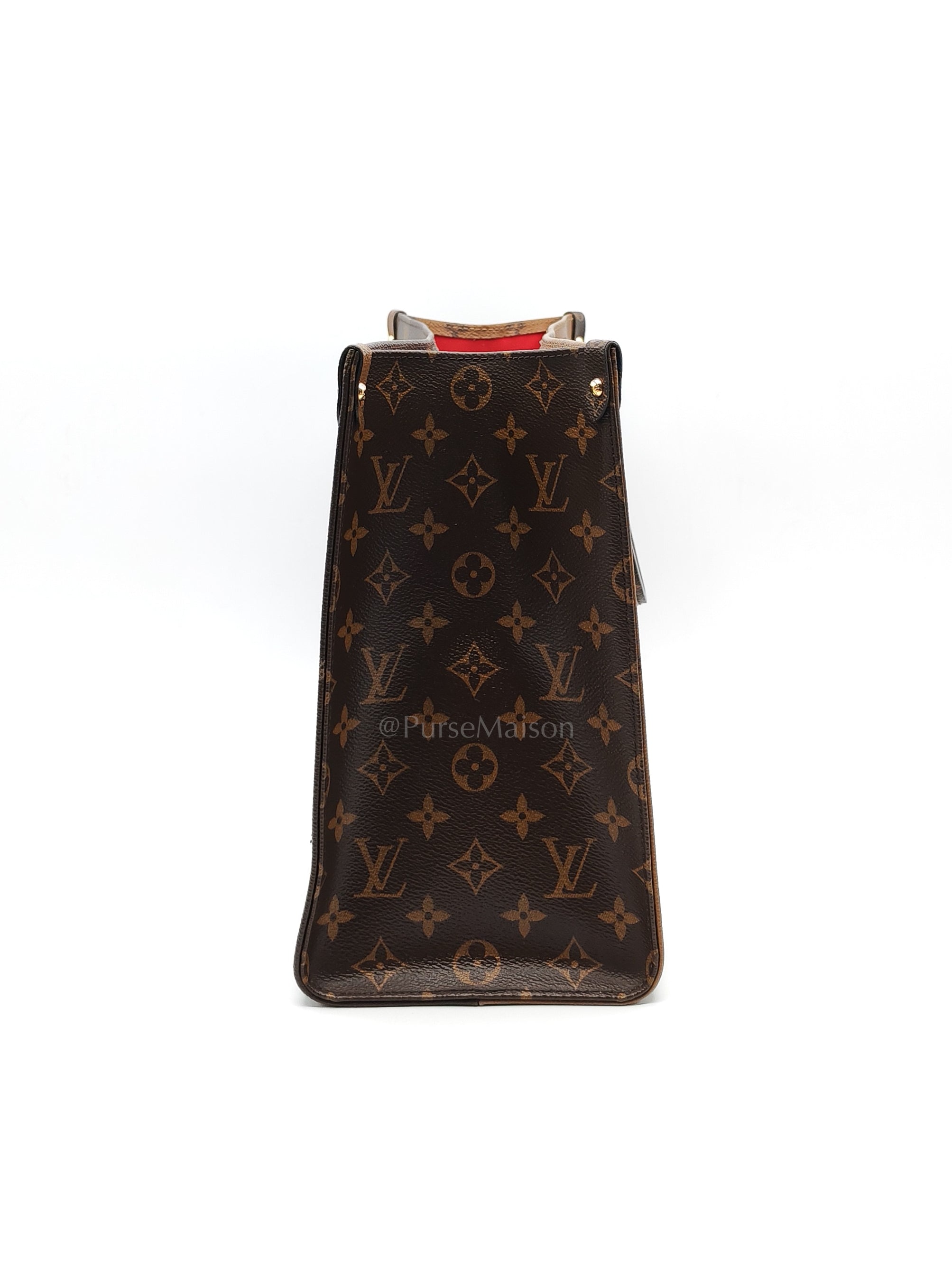 OnTheGo (OTG) MM in Reverse Monogram Canvas and Gold Hardware Microchip | Purse Maison Luxury Bags Shop