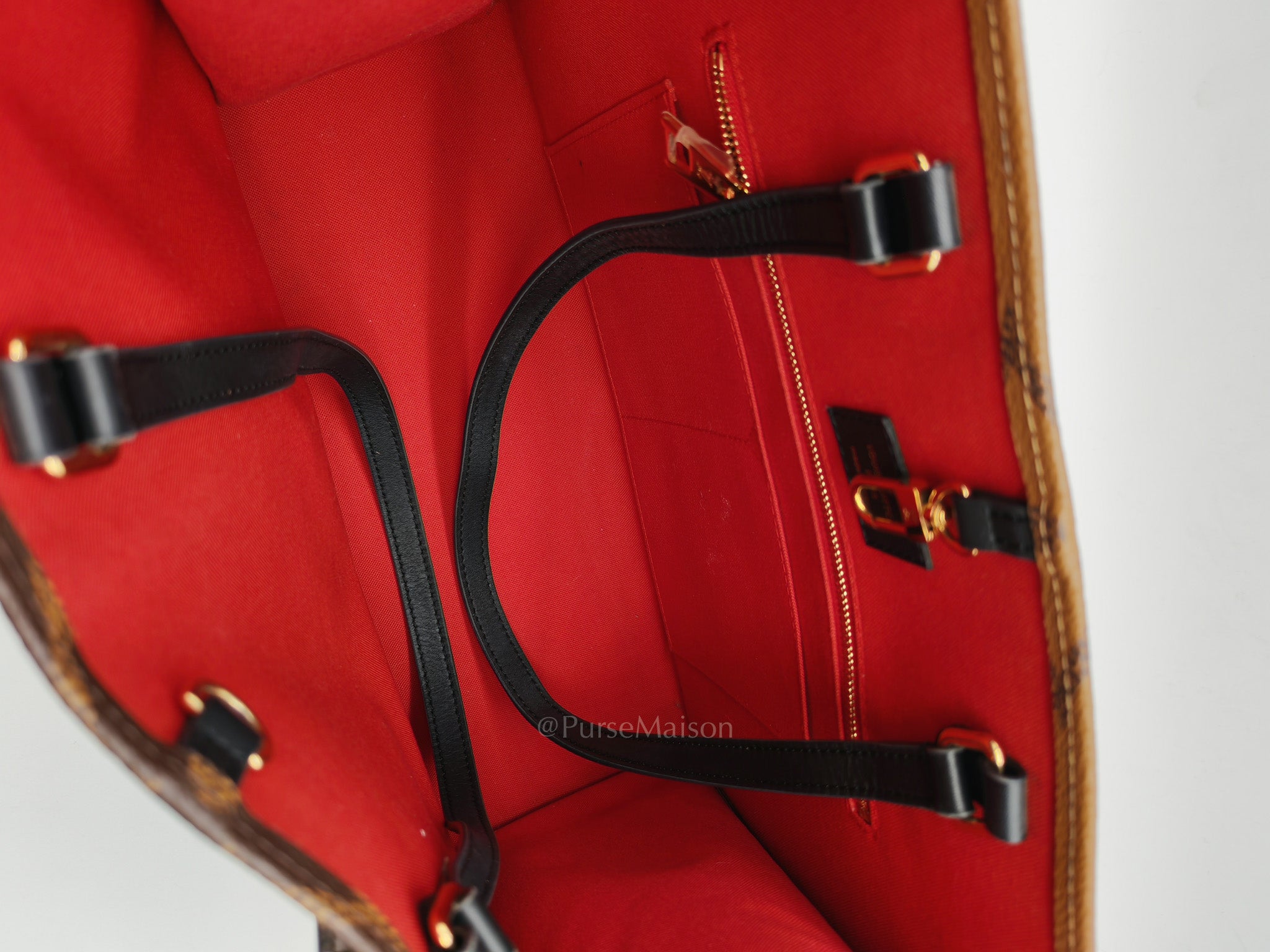 OnTheGo (OTG) MM in Reverse Monogram Canvas & Gold Hardware (Datecode: FL4200) | Purse Maison Luxury Bags Shop